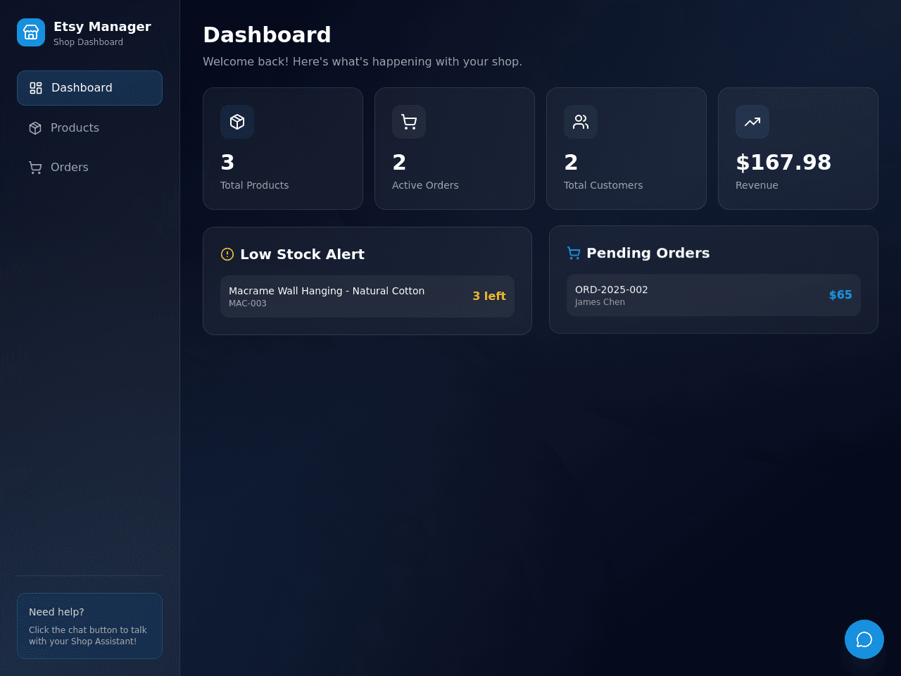 Listing Dashboard