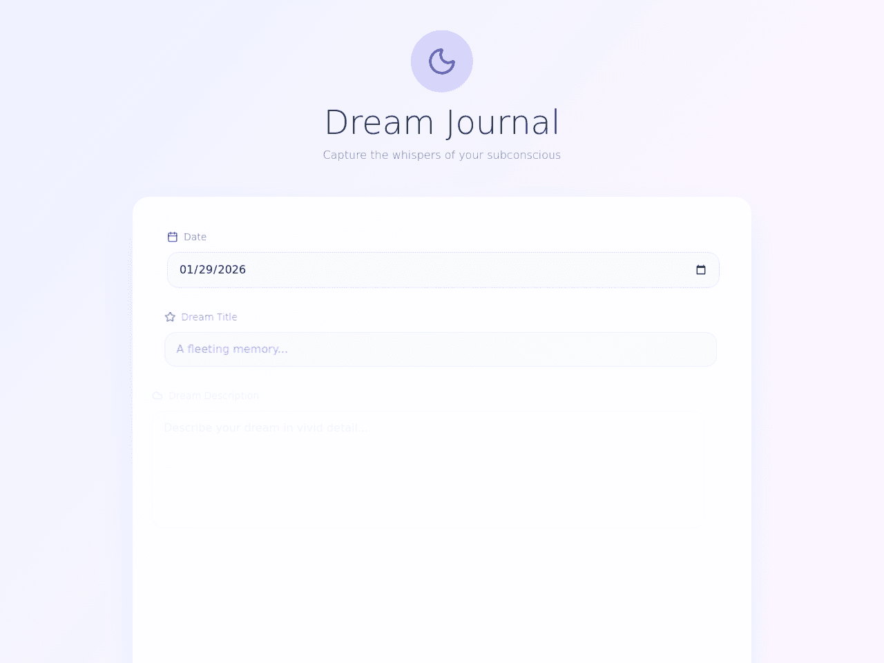 Dream Journal Canvas