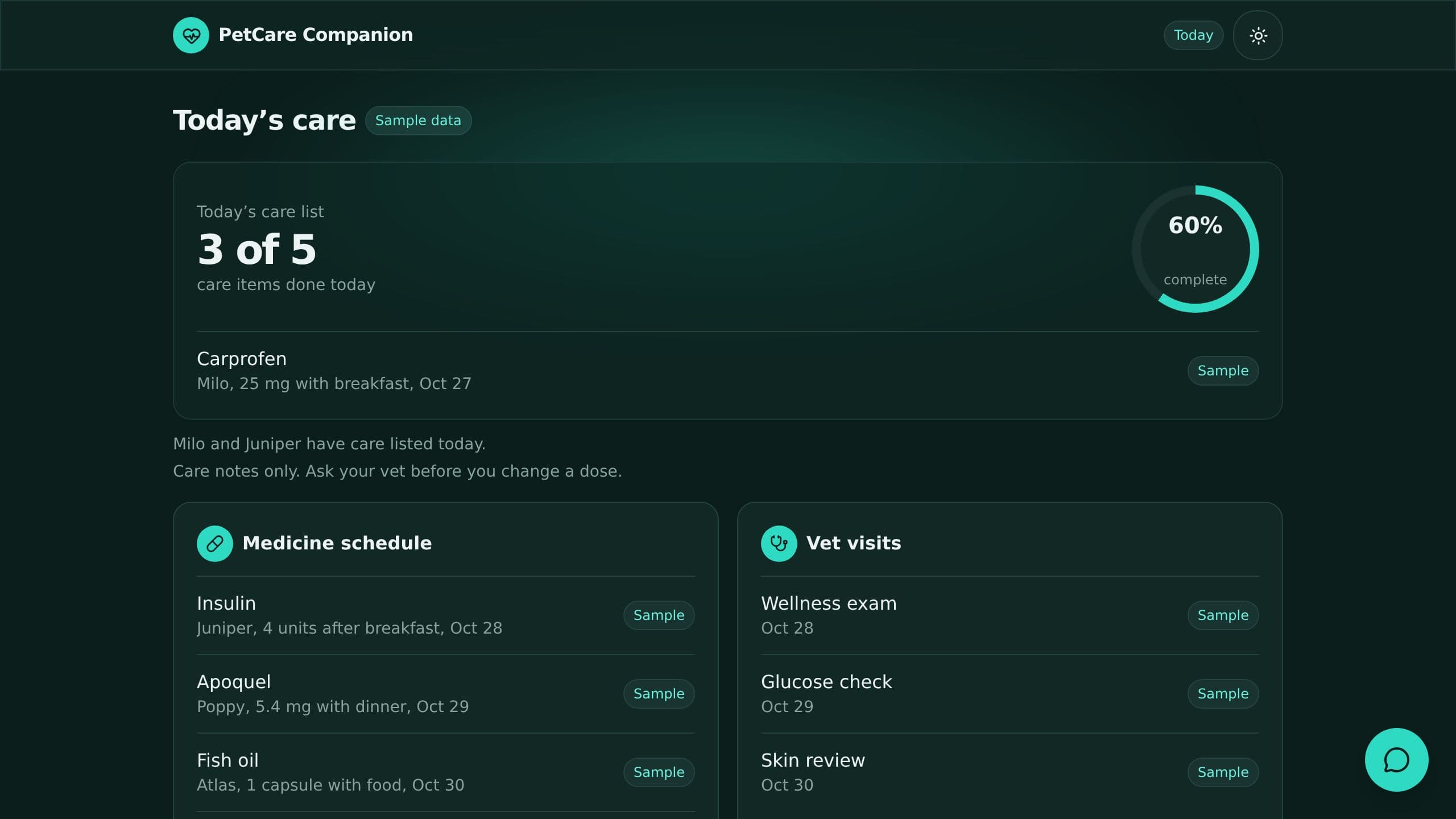 PetCare Companion preview