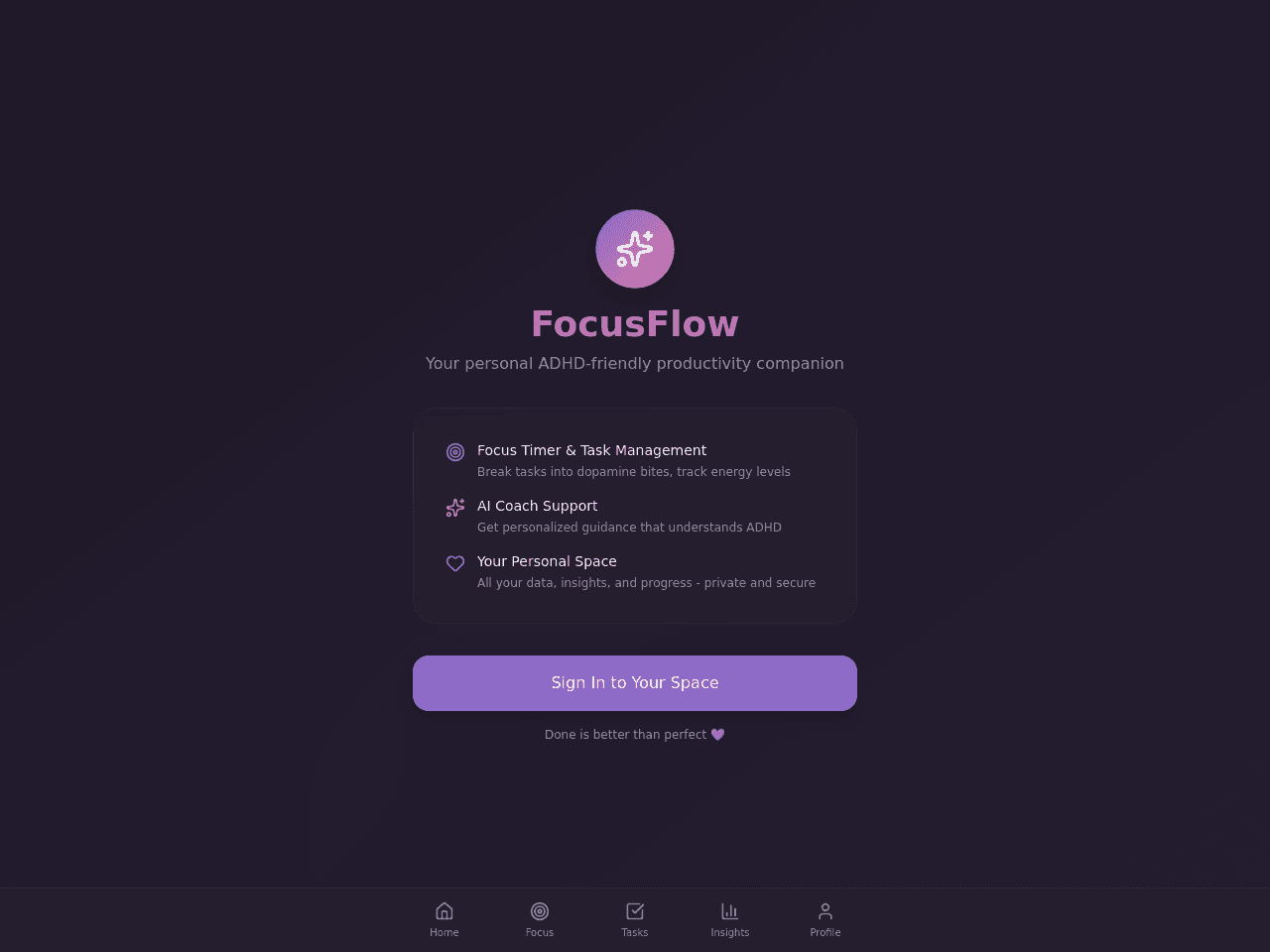 Focus Flow Dashboard