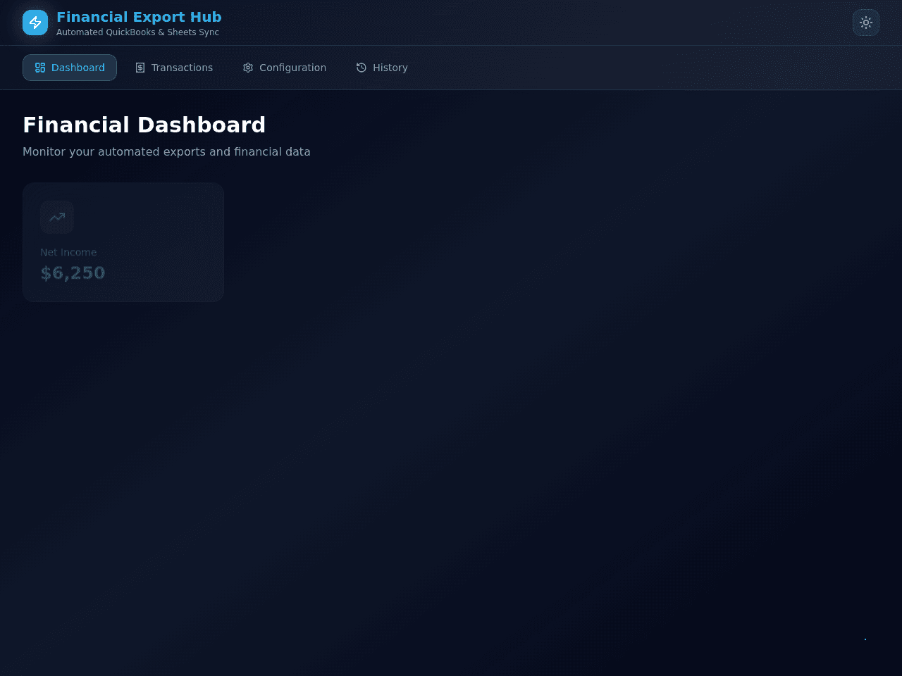 Export Flow Dashboard
