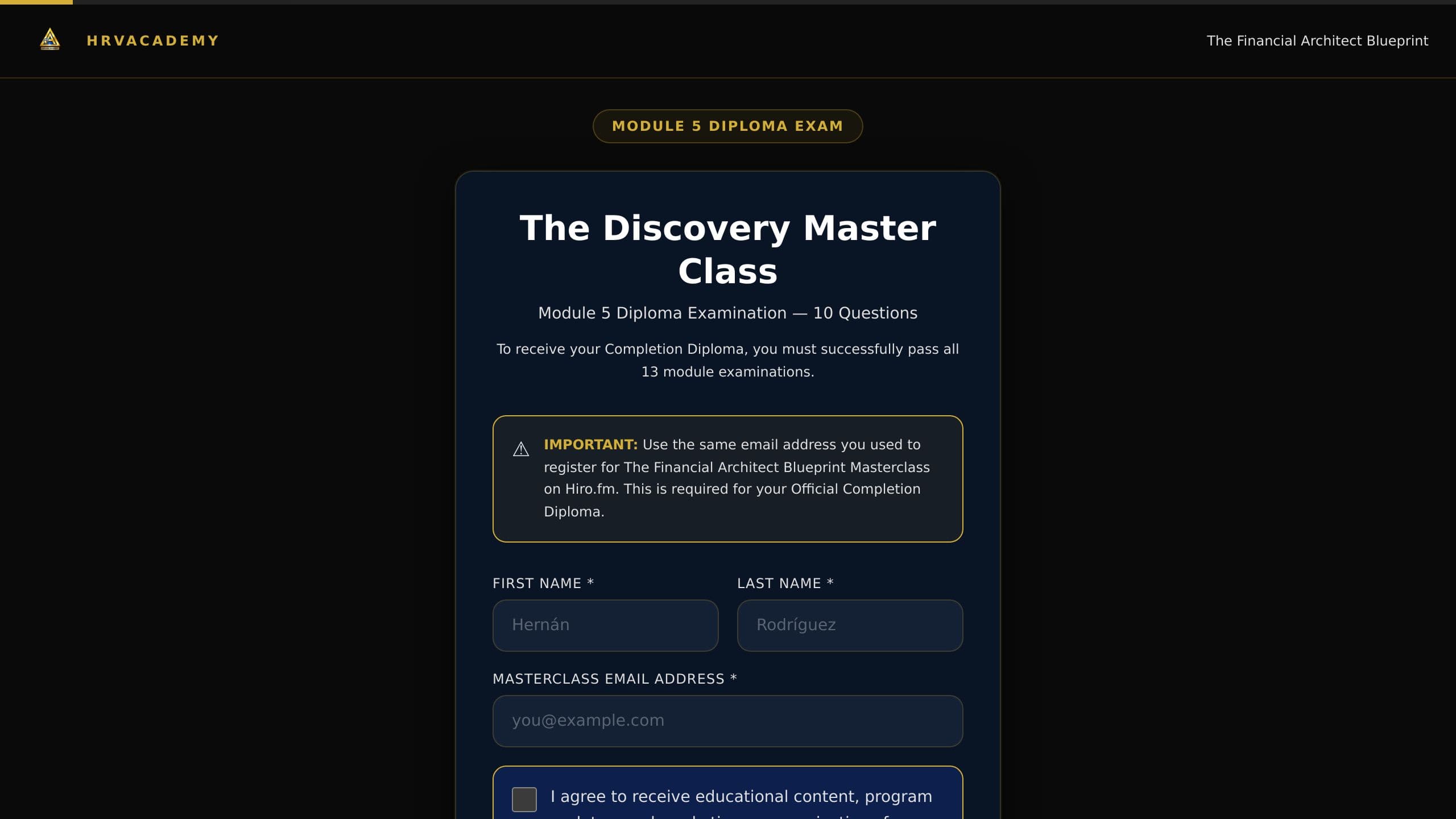 Module 5: The Discovery Master Class