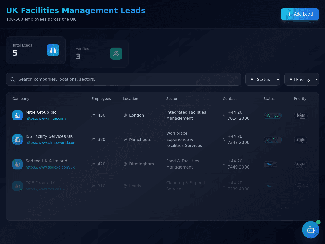Lead Finder Dashboard