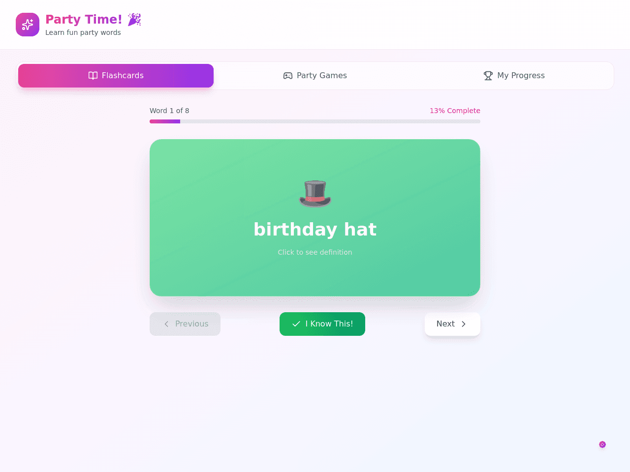 Party Time Planner