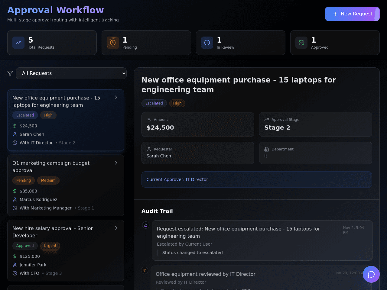 Approval Flow Tracker