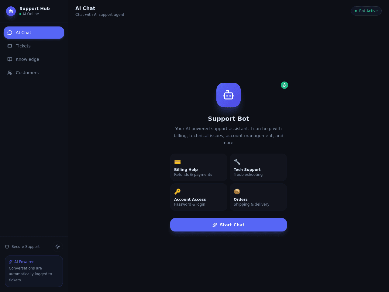 Support Chat Portal