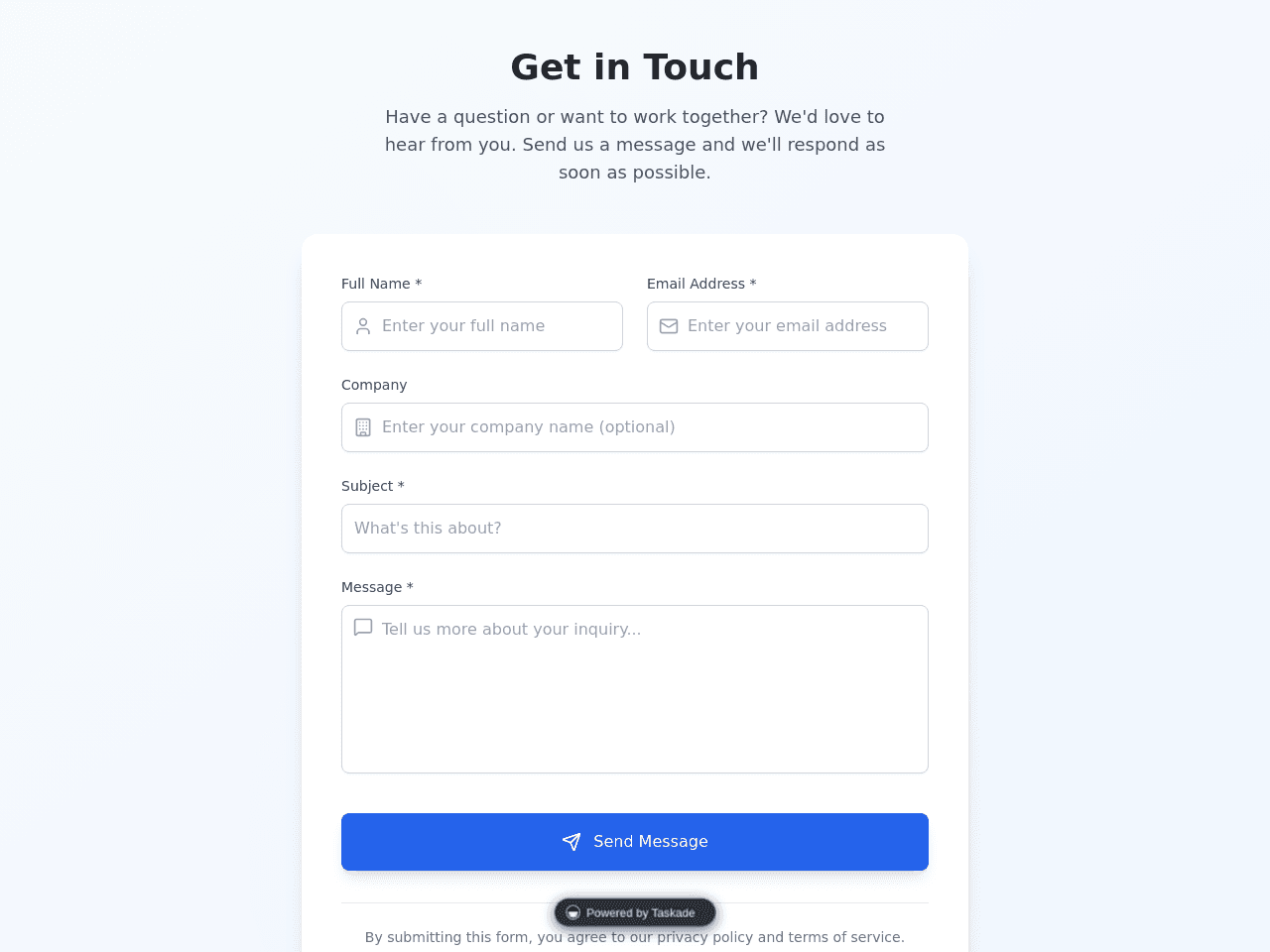Contact Form Builder