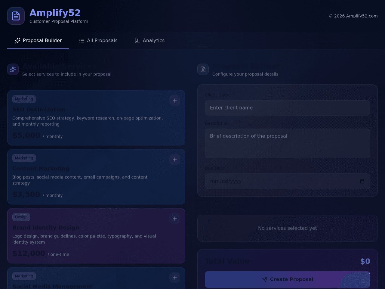 Proposal Dashboard