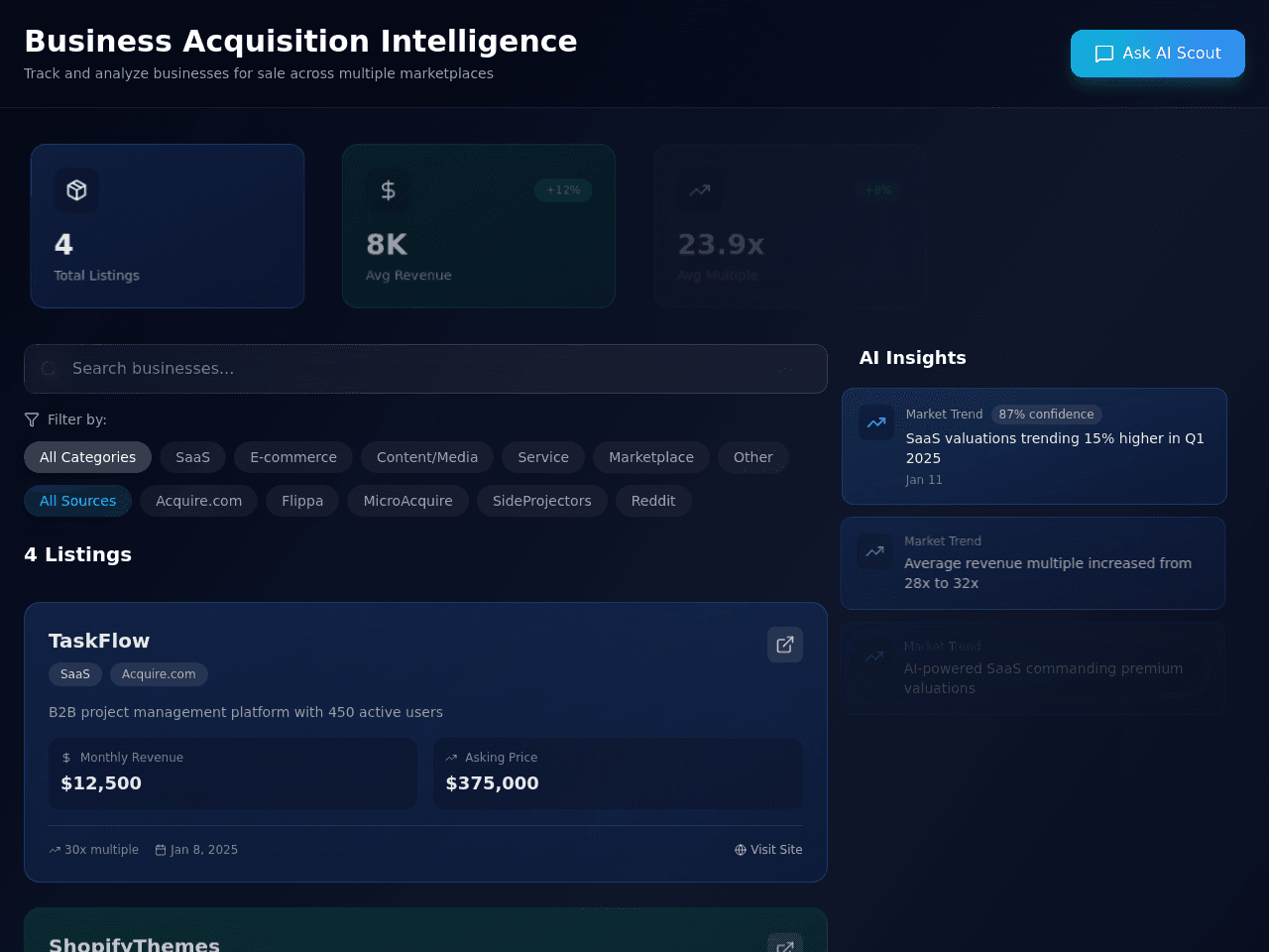 Business Scout Dashboard