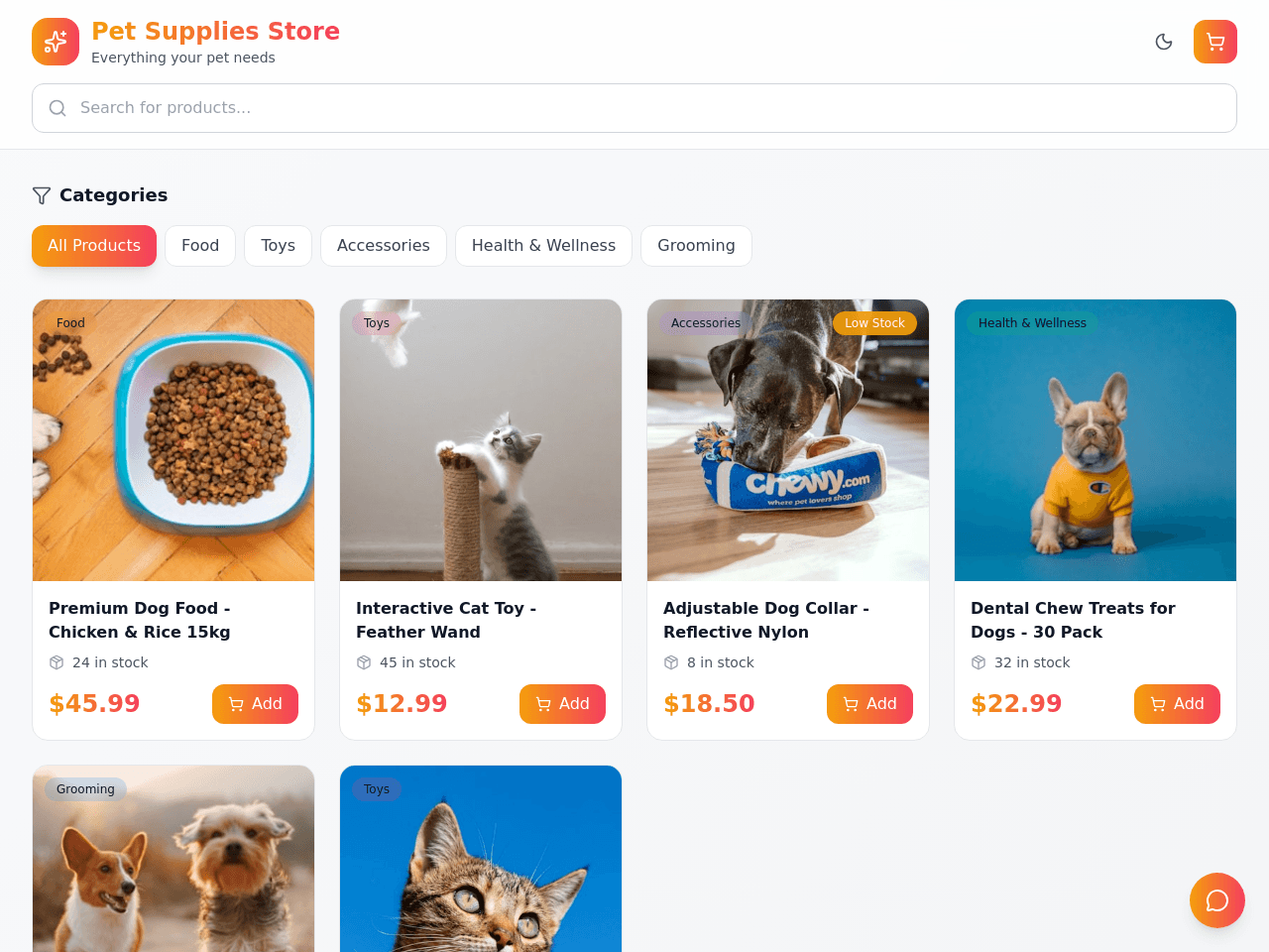 Pet Product Portal