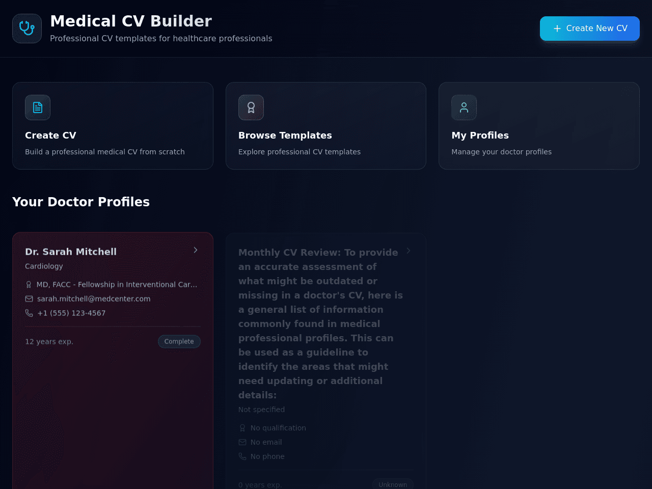 Medical CV Studio