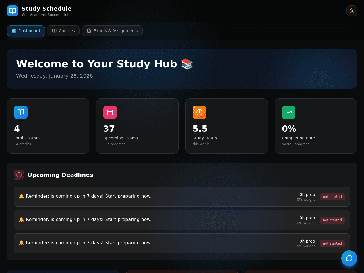 Study Planner Pro