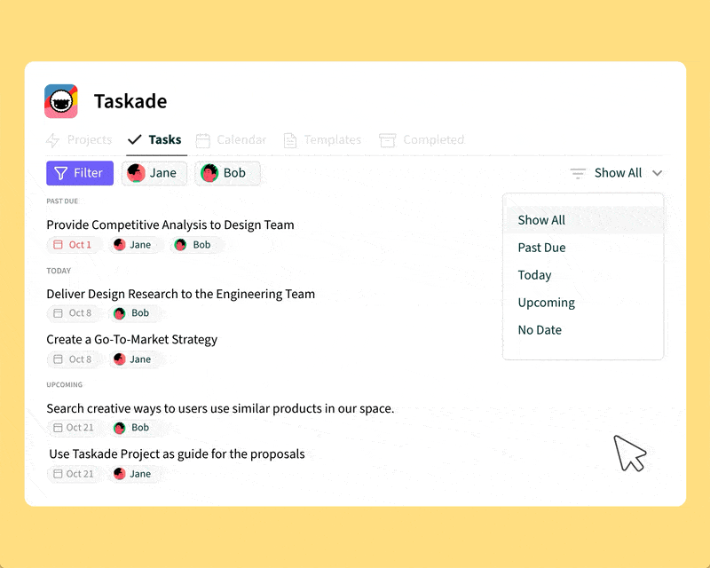 🔗 My Tasks, Team Agenda, Project Links