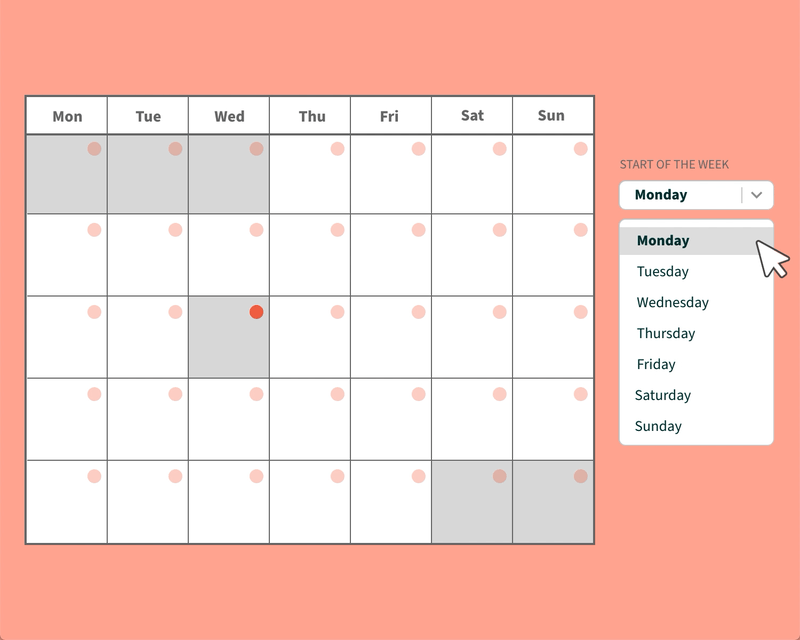 Project Emoji Icon, Monday Calendar, Date Formatting