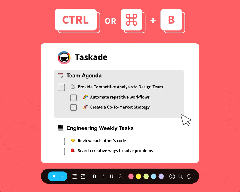 Multiselect Tasks, Reorder Shortcut, Project Activity