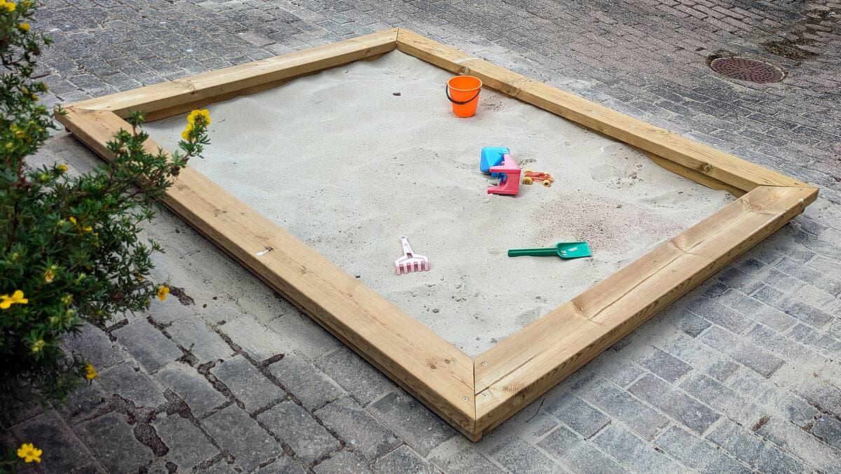 AI agent sandboxes explained: a wooden sandbox with toys inside a clear boundary, the physical version of where an AI agent should run. Photo: Jonn Leffmann, Wikimedia Commons, CC BY 4.0