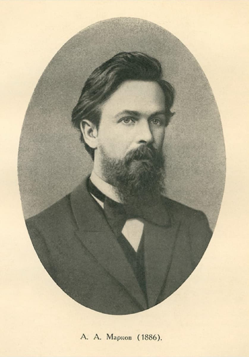Andrey Markov in 1886, the Russian mathematician who invented the Markov chain to win an argument about free will
