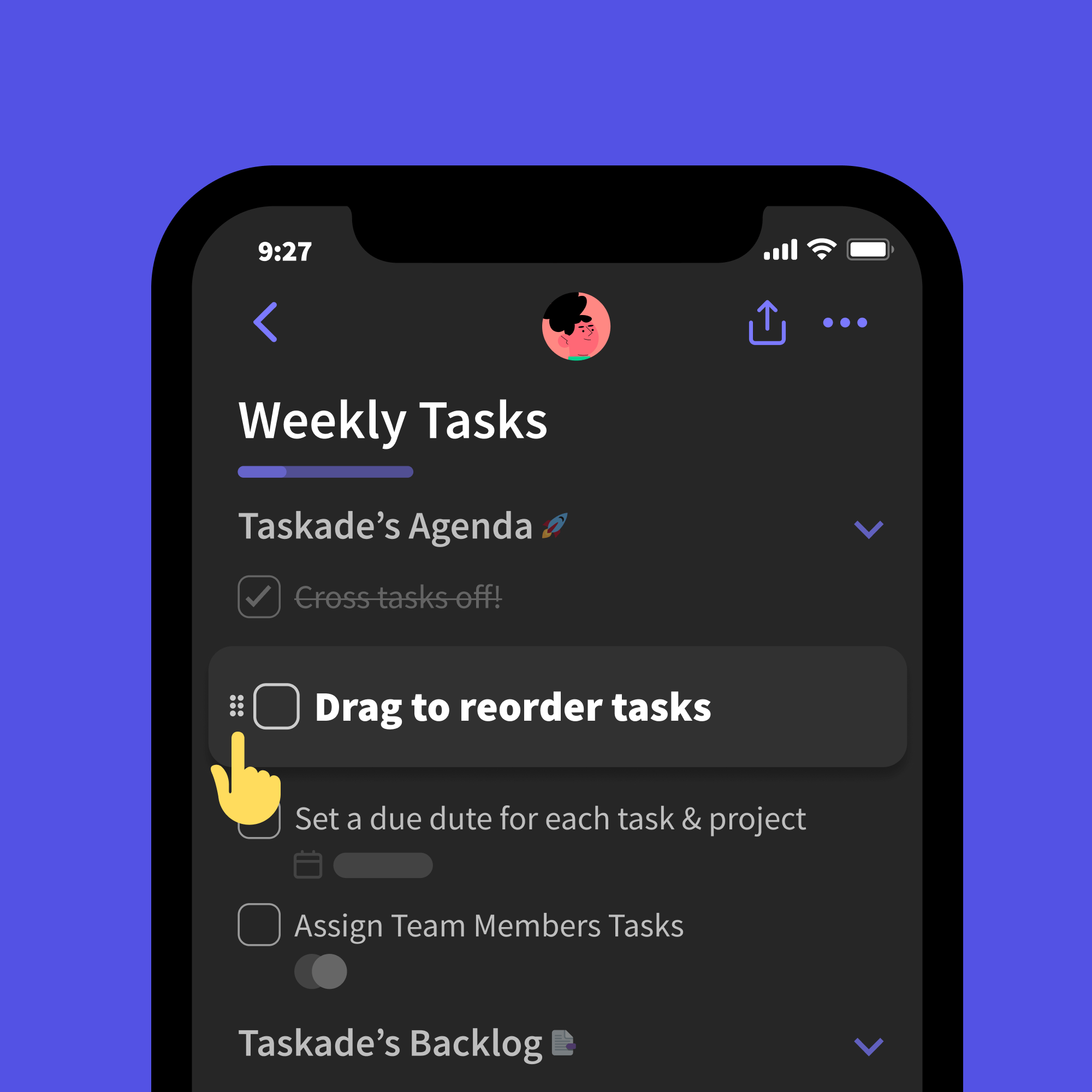 Reorder Tasks and Workspaces in Mobile, Import into Taskade
