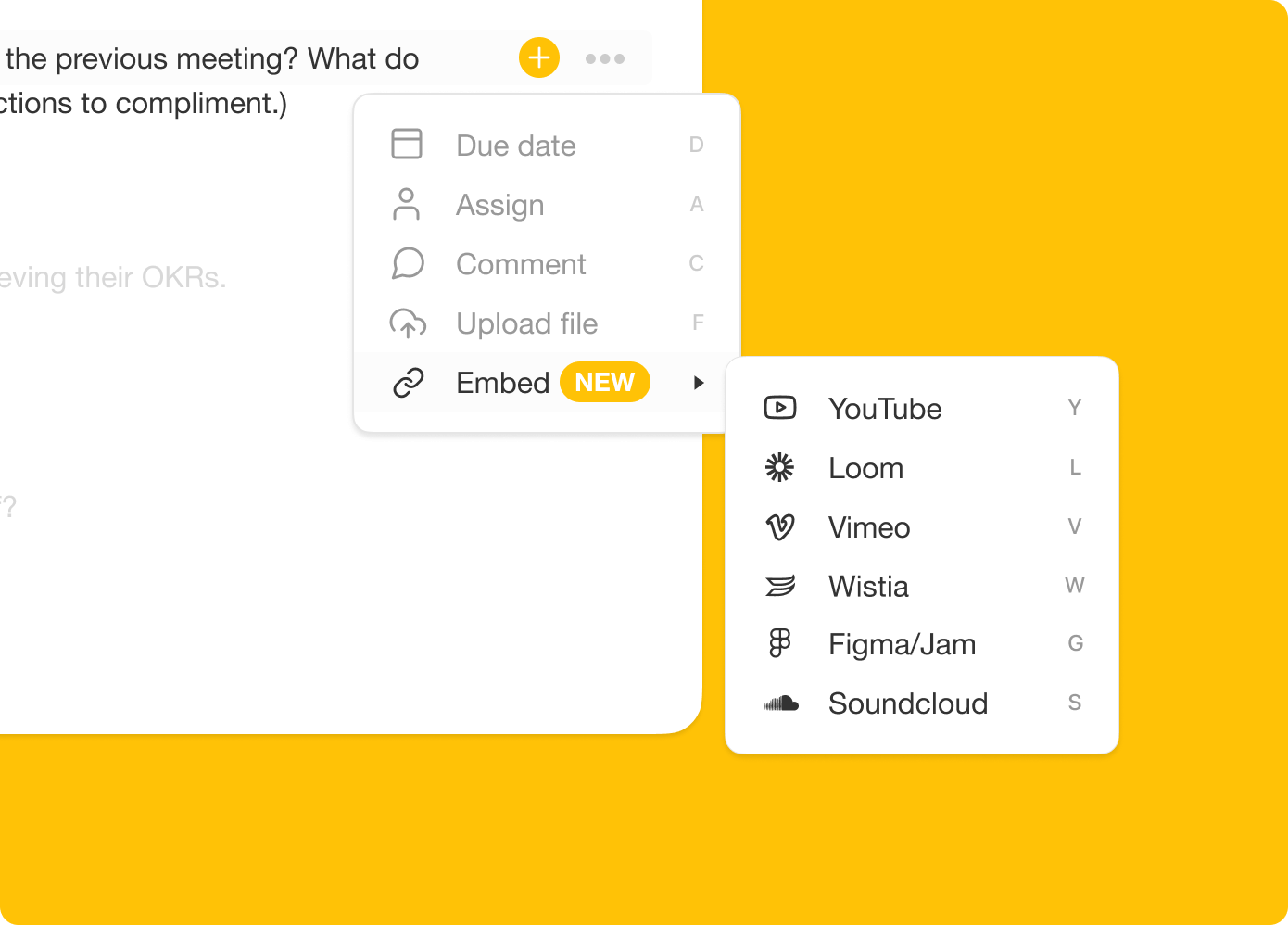 Embed Youtube, Loom, Figma, and more!