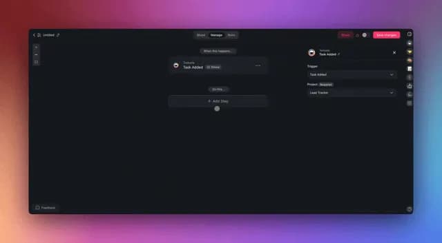How to build an approval workflow without code: a Taskade automation that reacts when a status field changes and routes the request to the next approver
