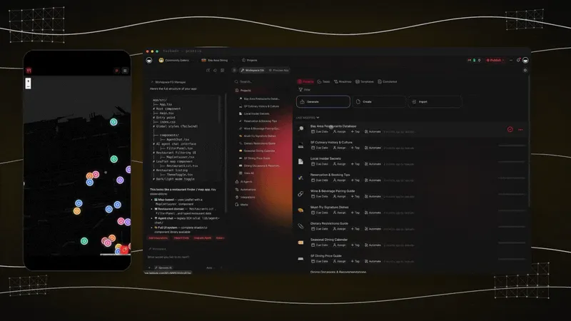 Taskade Genesis CRM for sales teams, invoice generator, and client portal app highlights