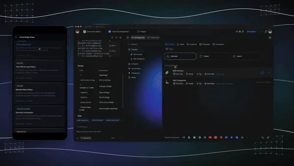 A workspace memory knowledge graph connecting projects, agents, and automations — how AI app builders with memory persist context in 2026