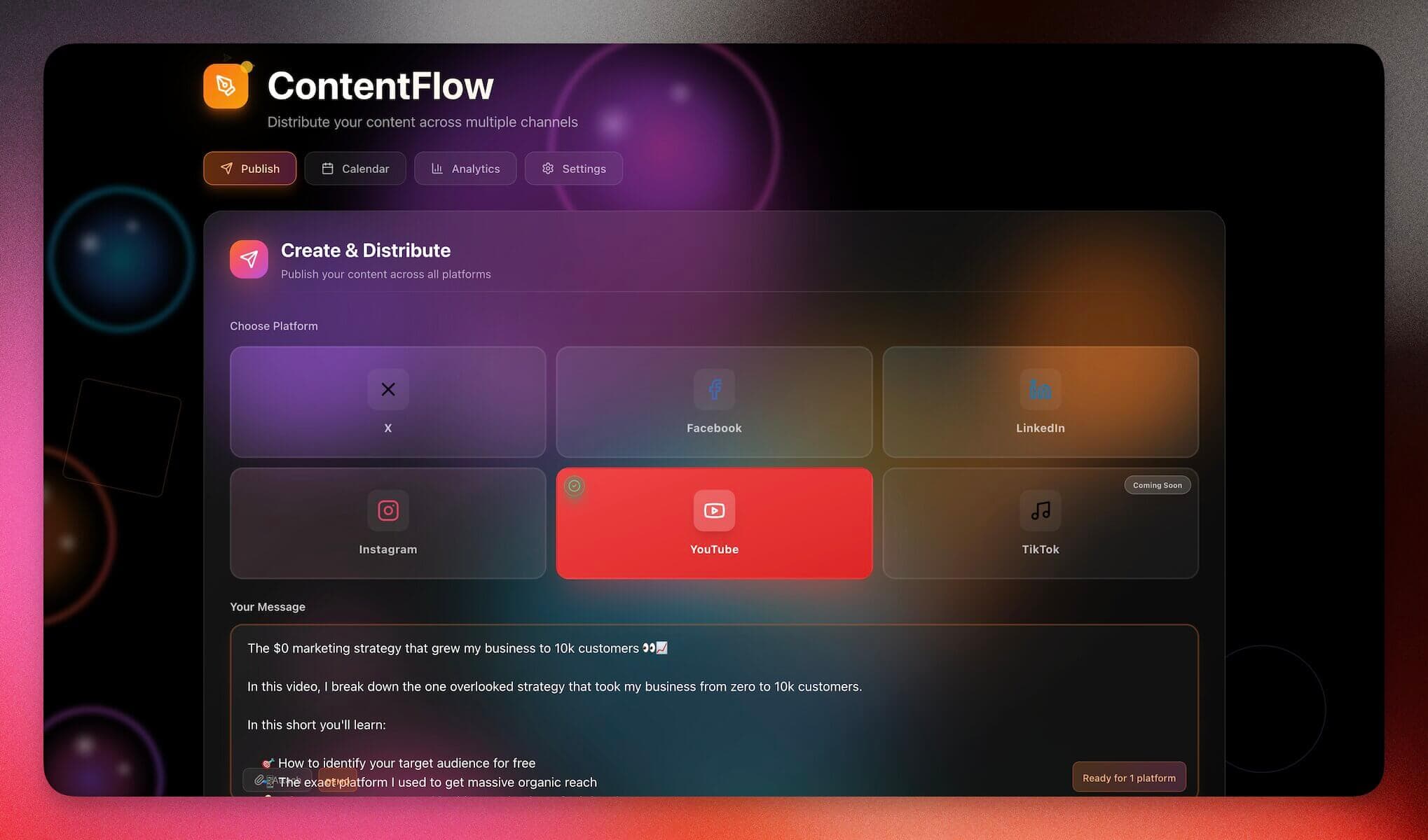 Taskade automation triggers for YouTube channels and RSS feeds with content pipeline workflows