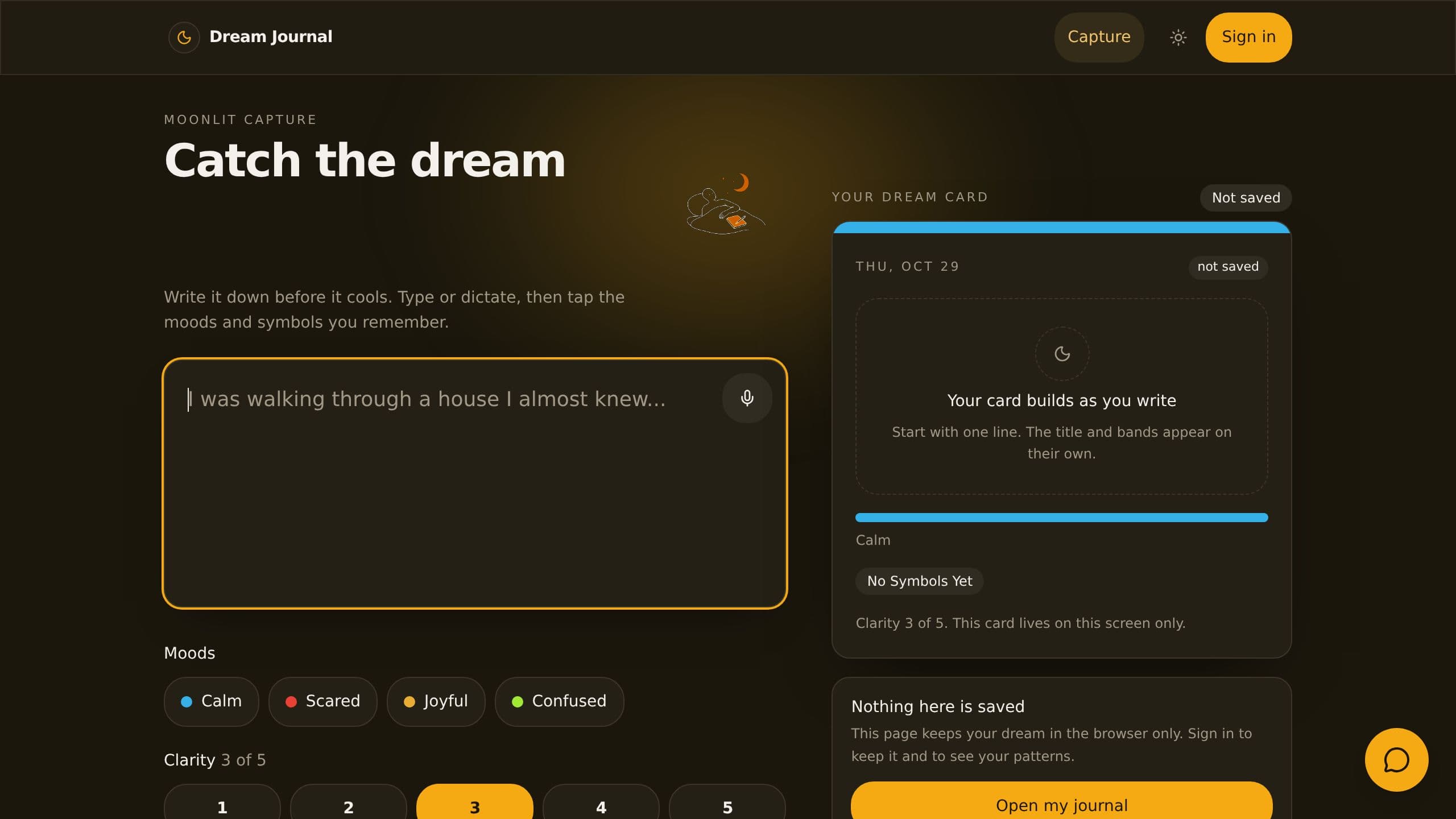 Dream Journal App preview