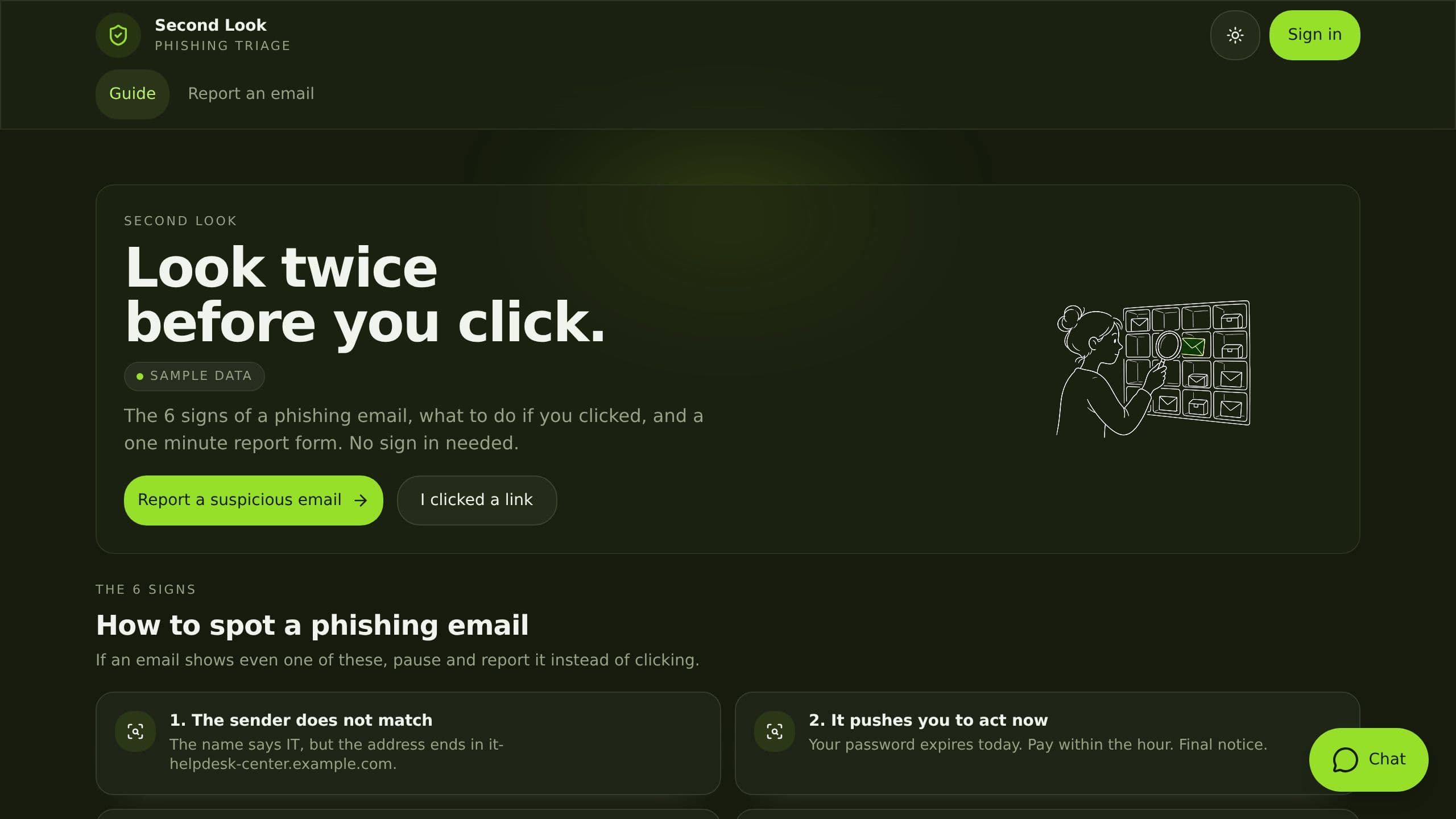 Phishing Report Form preview