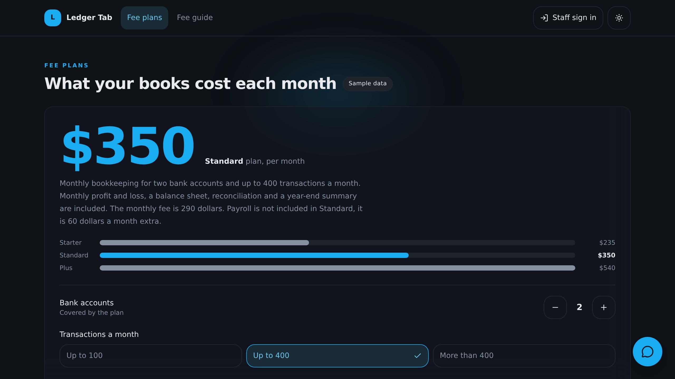 Bookkeeper Fee Invoices preview