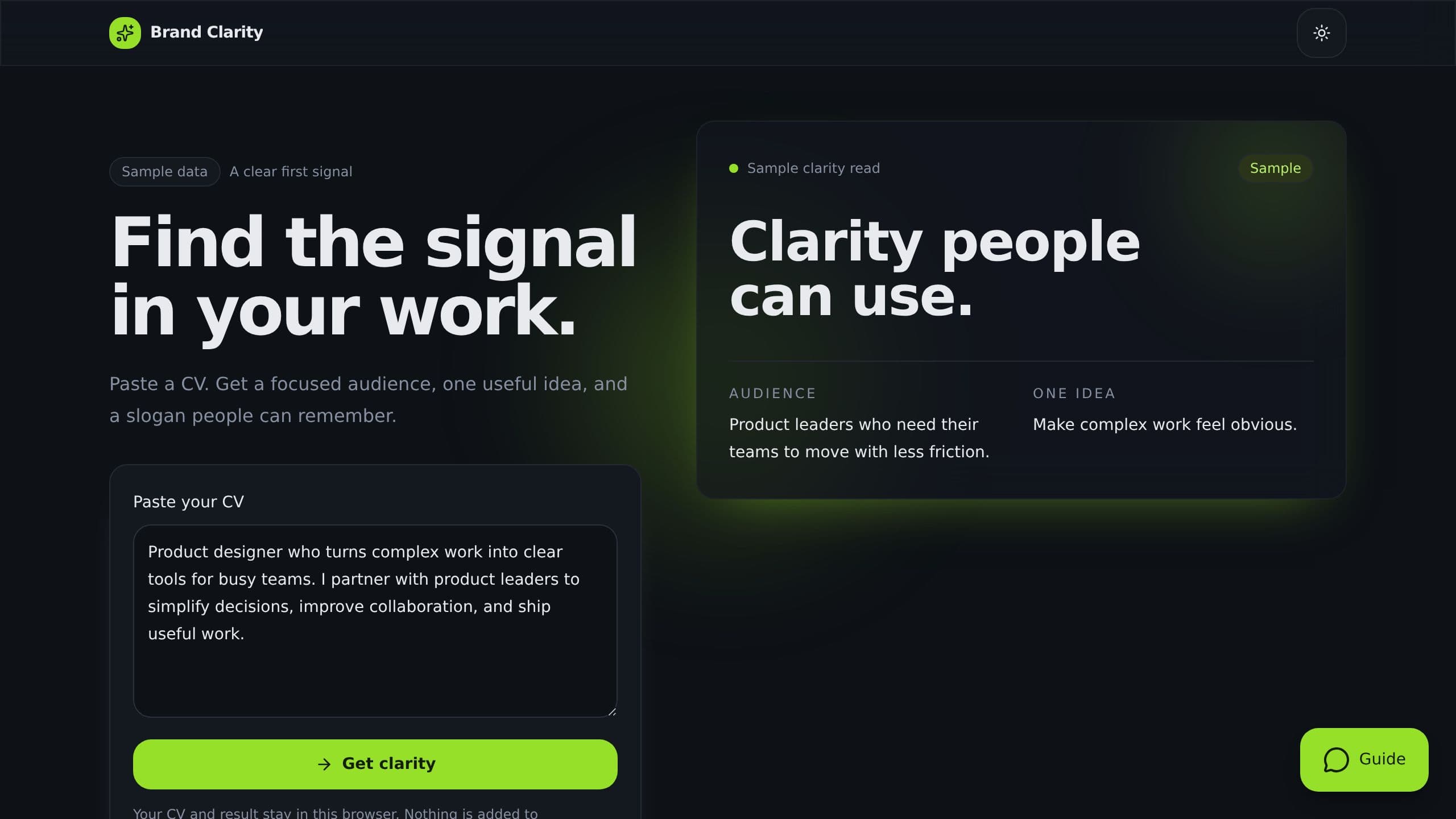 Personal Brand Finder preview