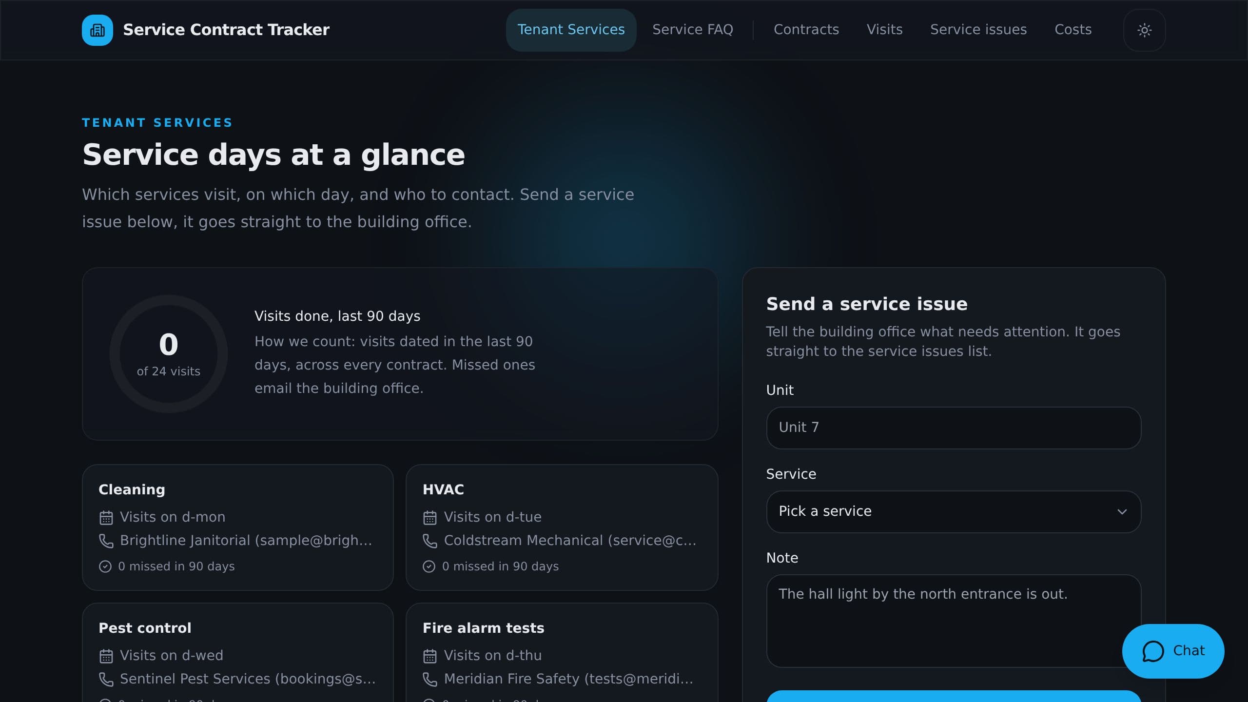 Service Contract Tracker preview