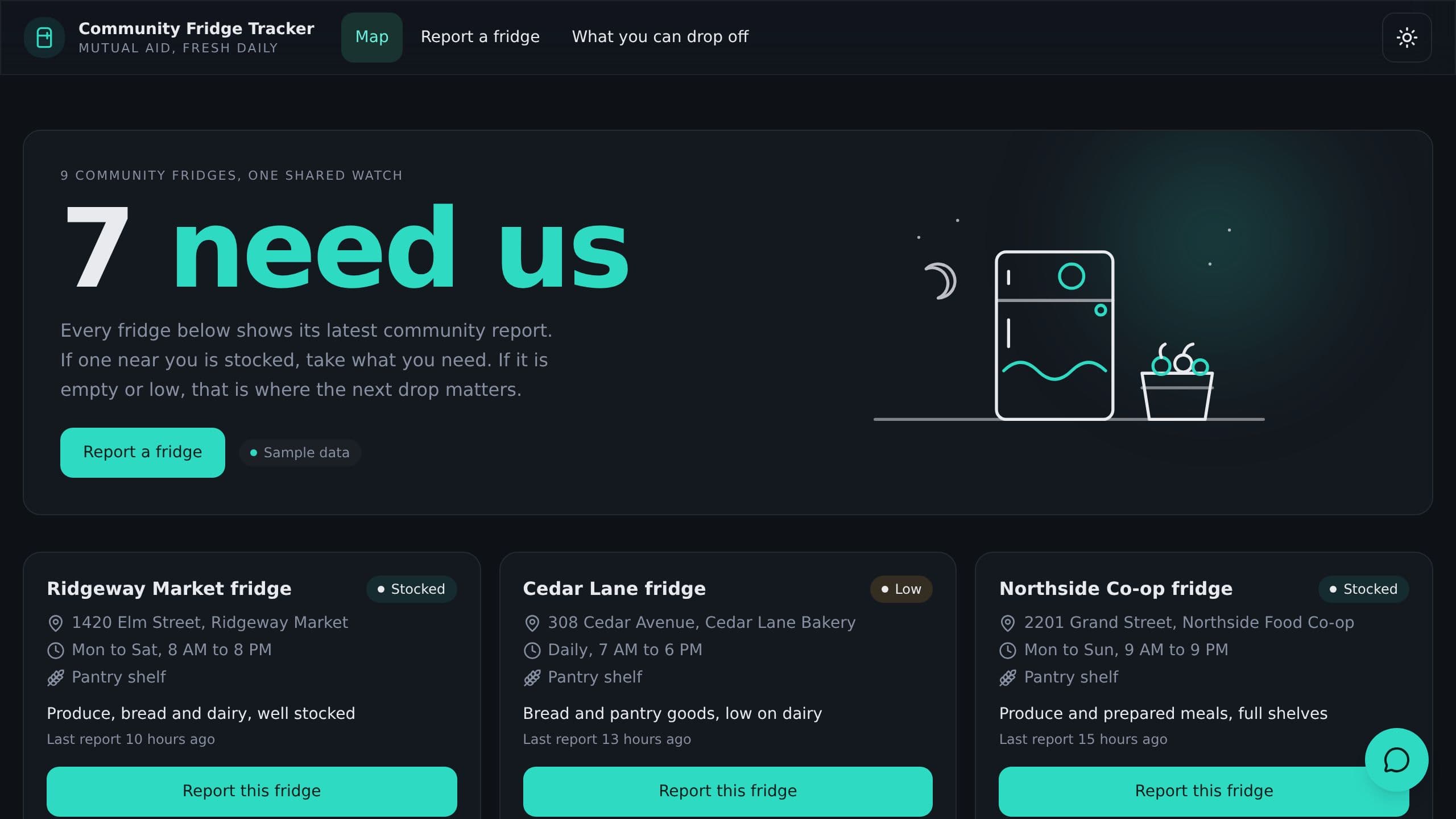 Community Fridge Tracker preview