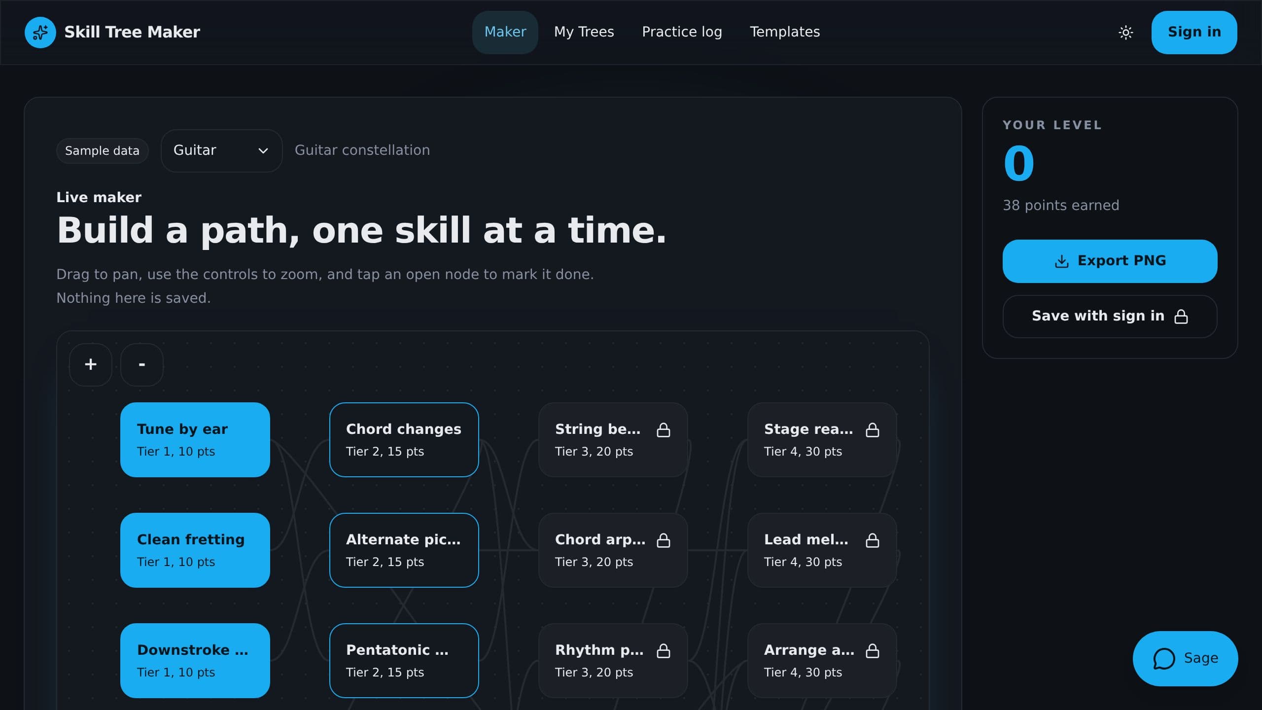 Skill Tree Maker preview