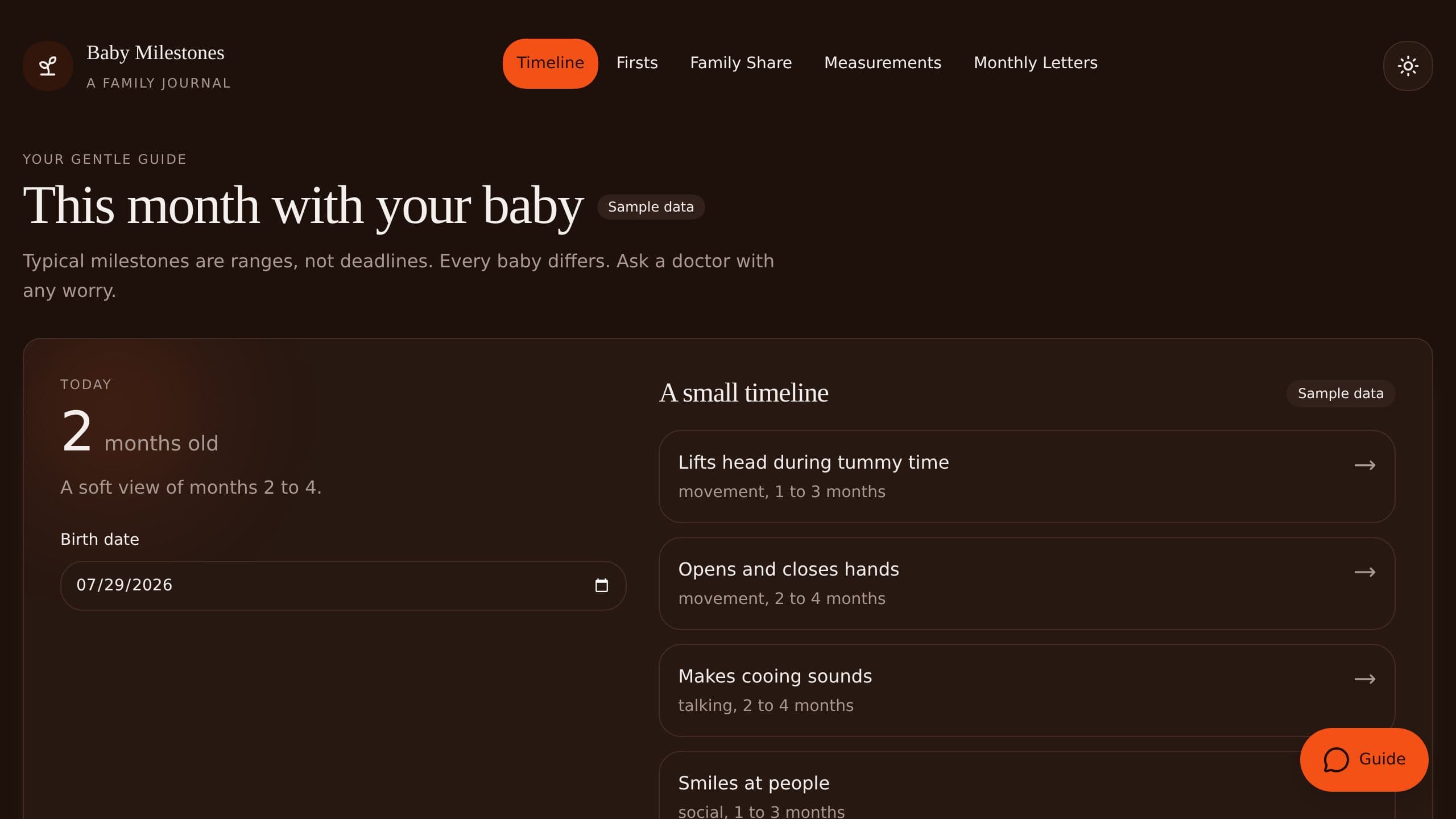 Baby Milestones Tracker preview