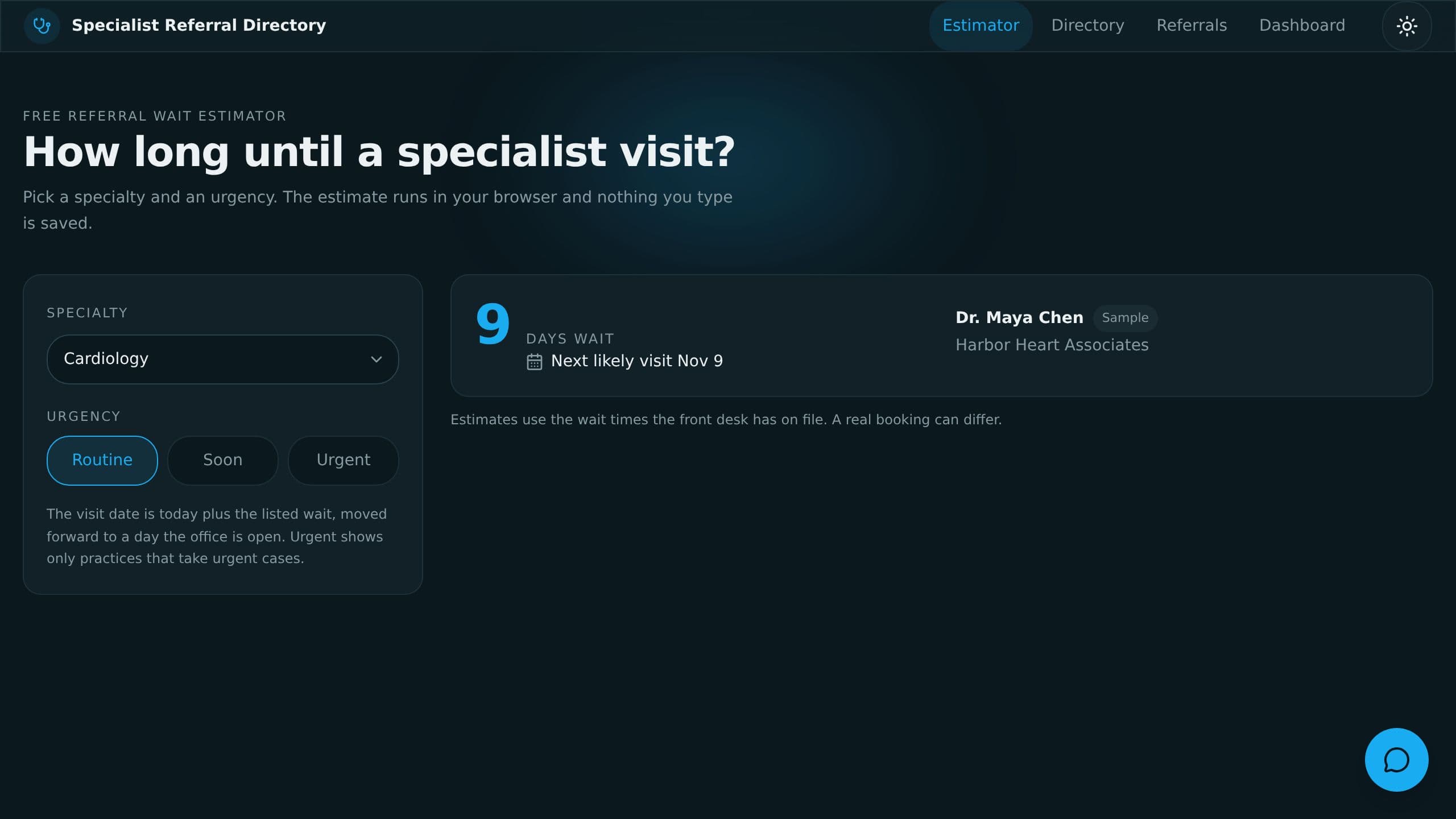 Specialist Referral Directory preview
