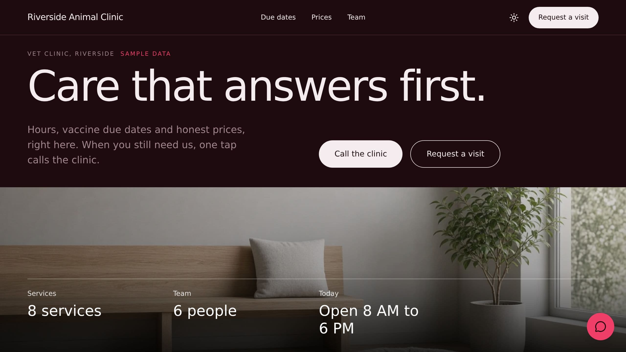Vet Clinic Site preview