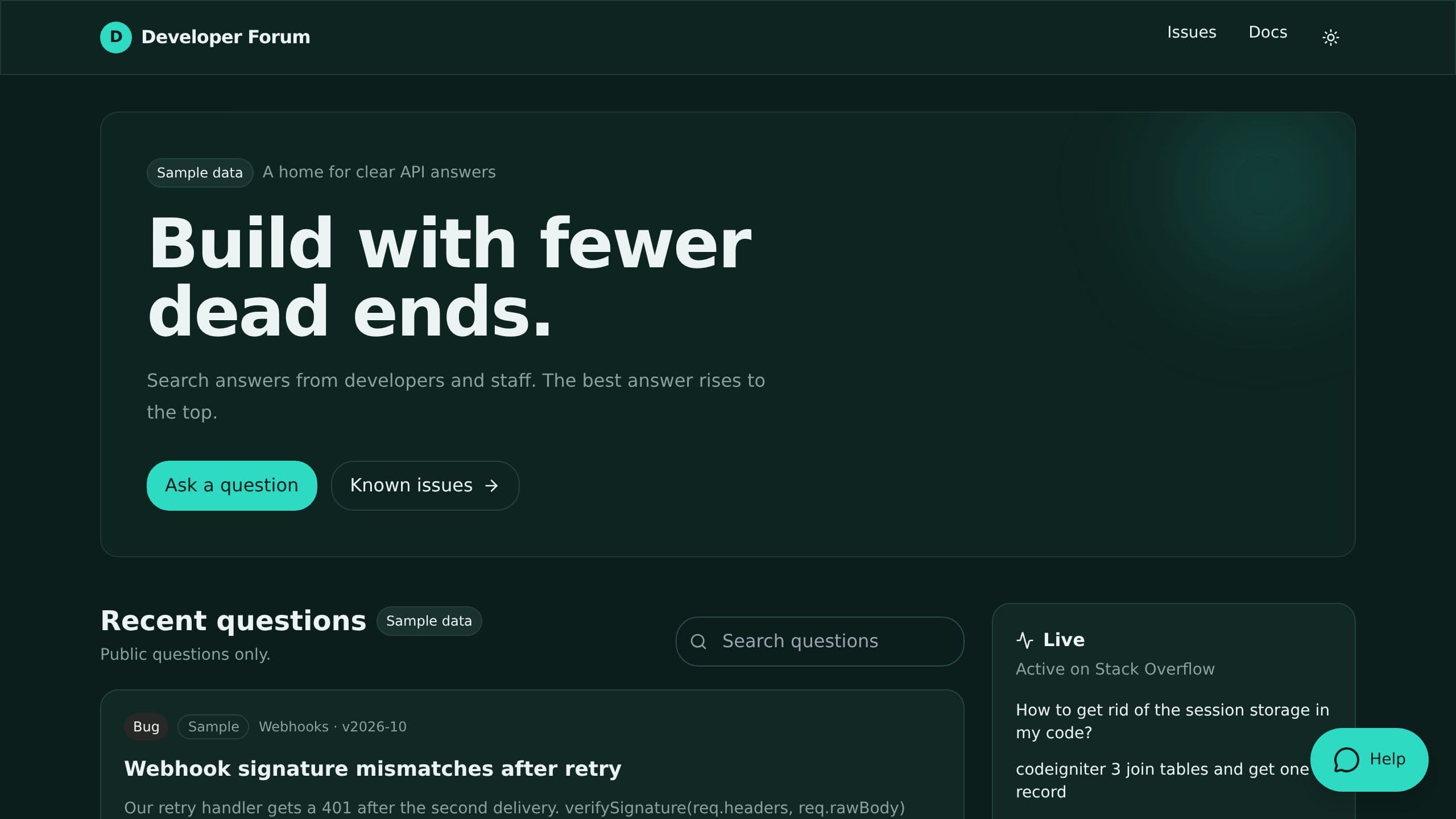 Developer Forum preview