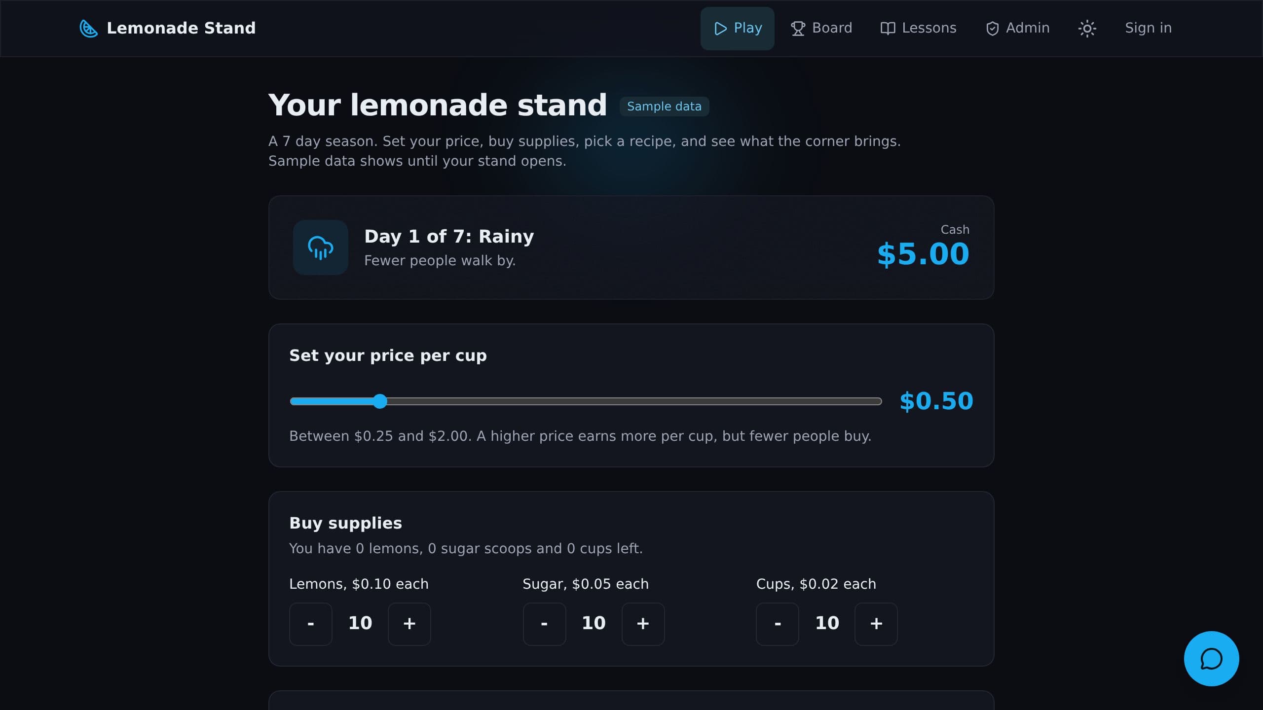 Lemonade Stand Game preview