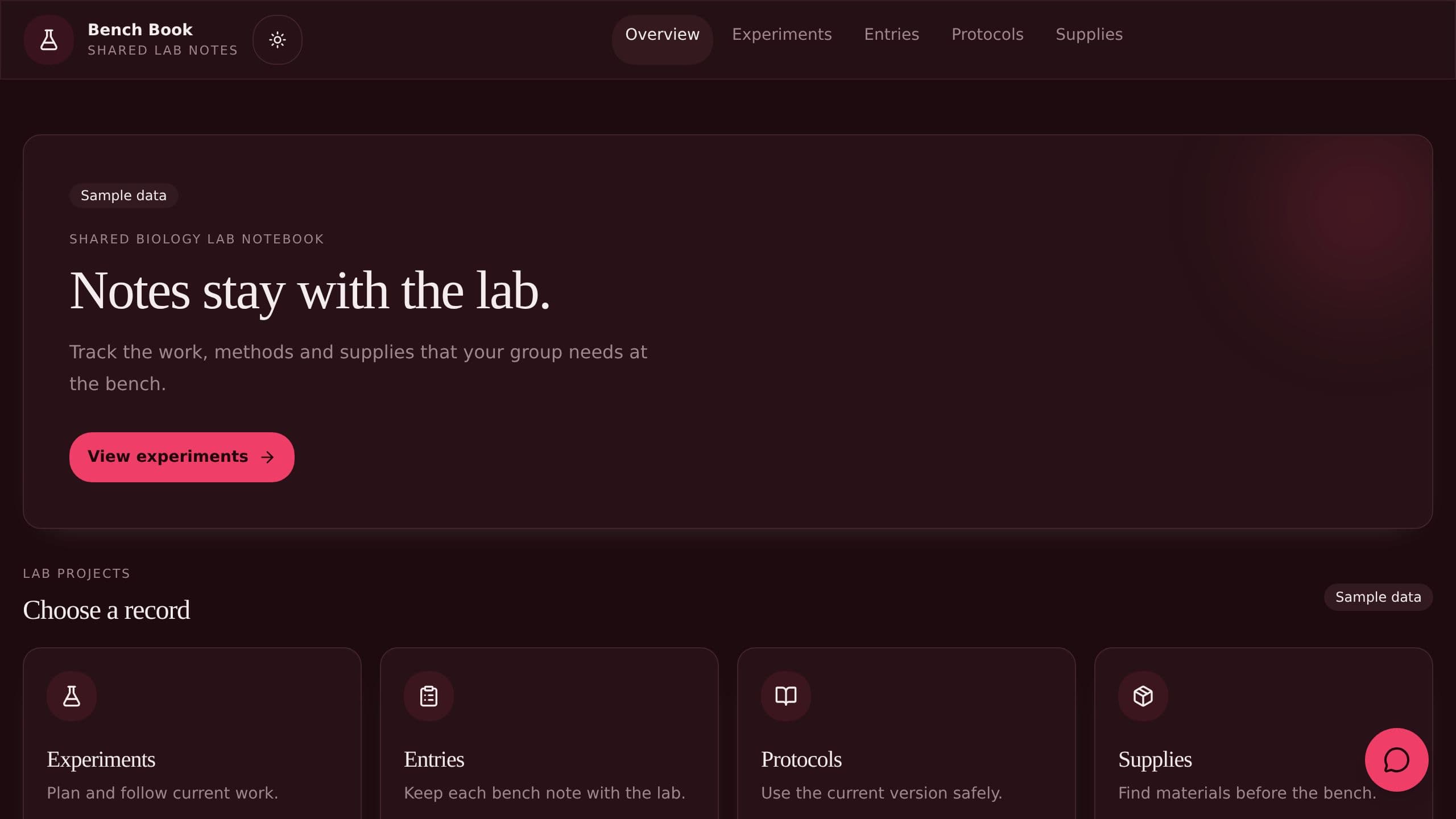 Lab Notebook preview