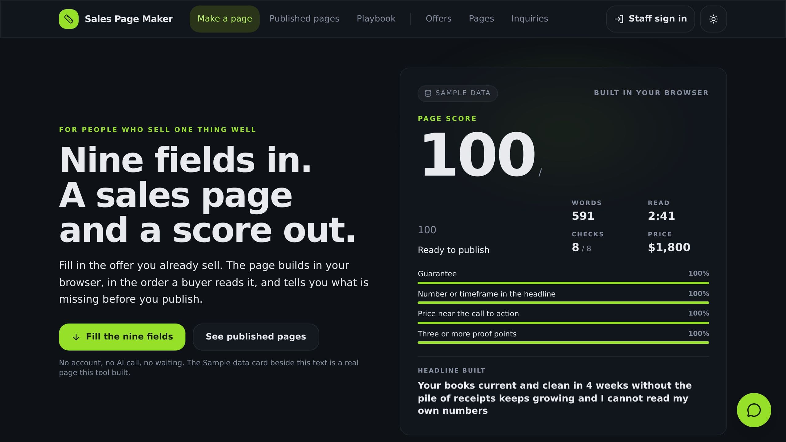 Sales Page Maker preview