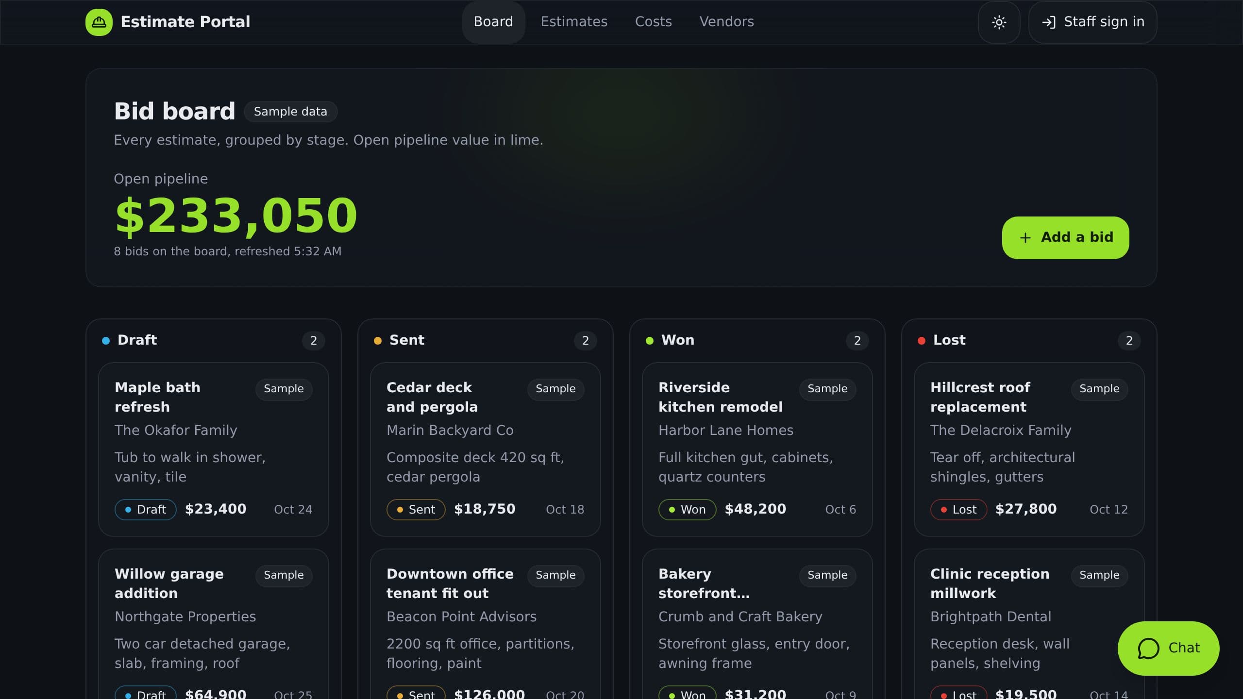 Construction Estimating Desk preview