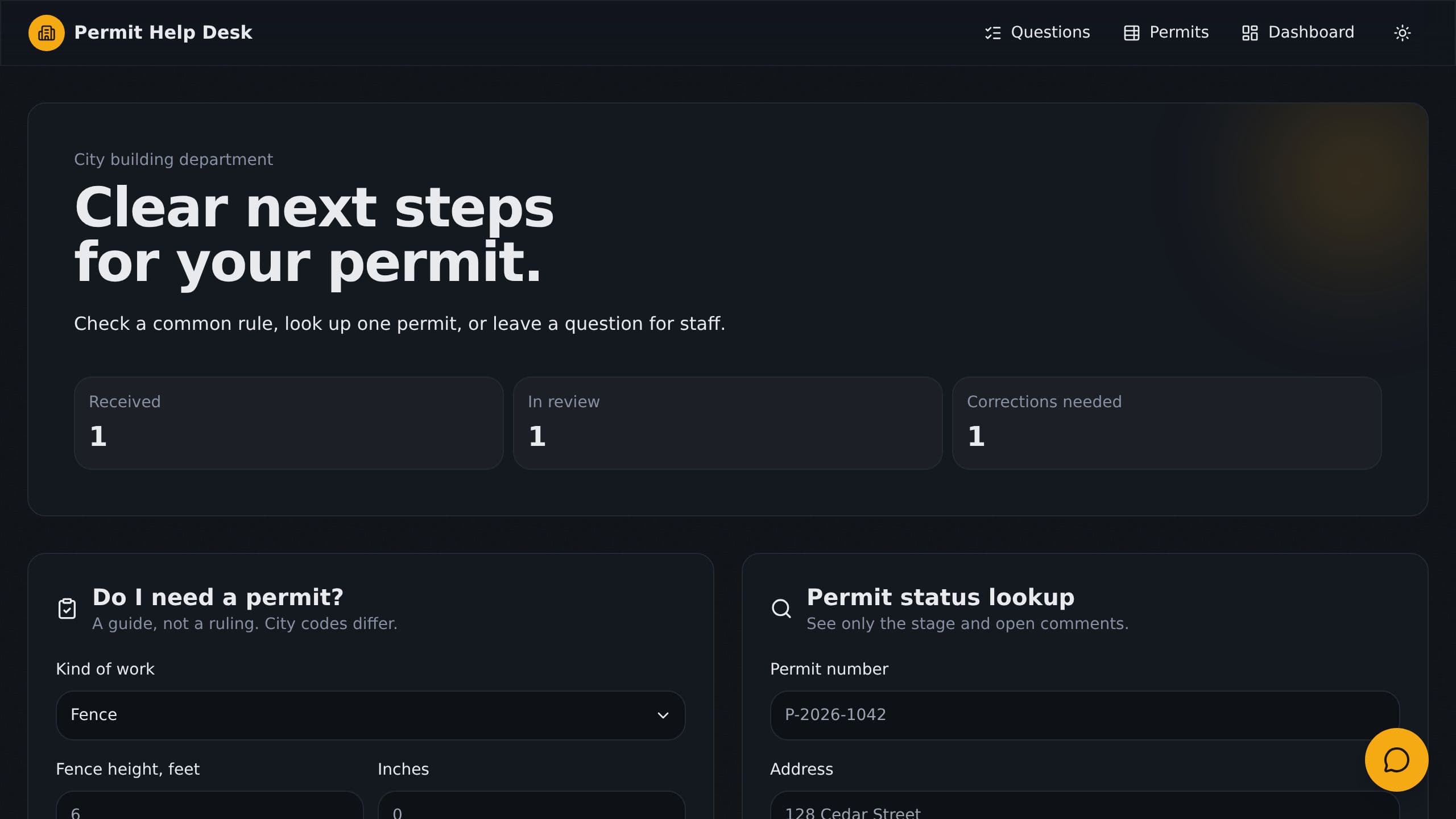 Permit Help Desk preview