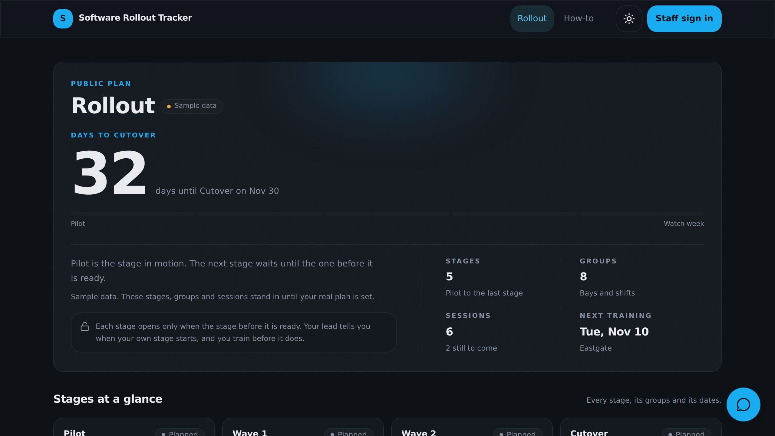Software Rollout Tracker preview