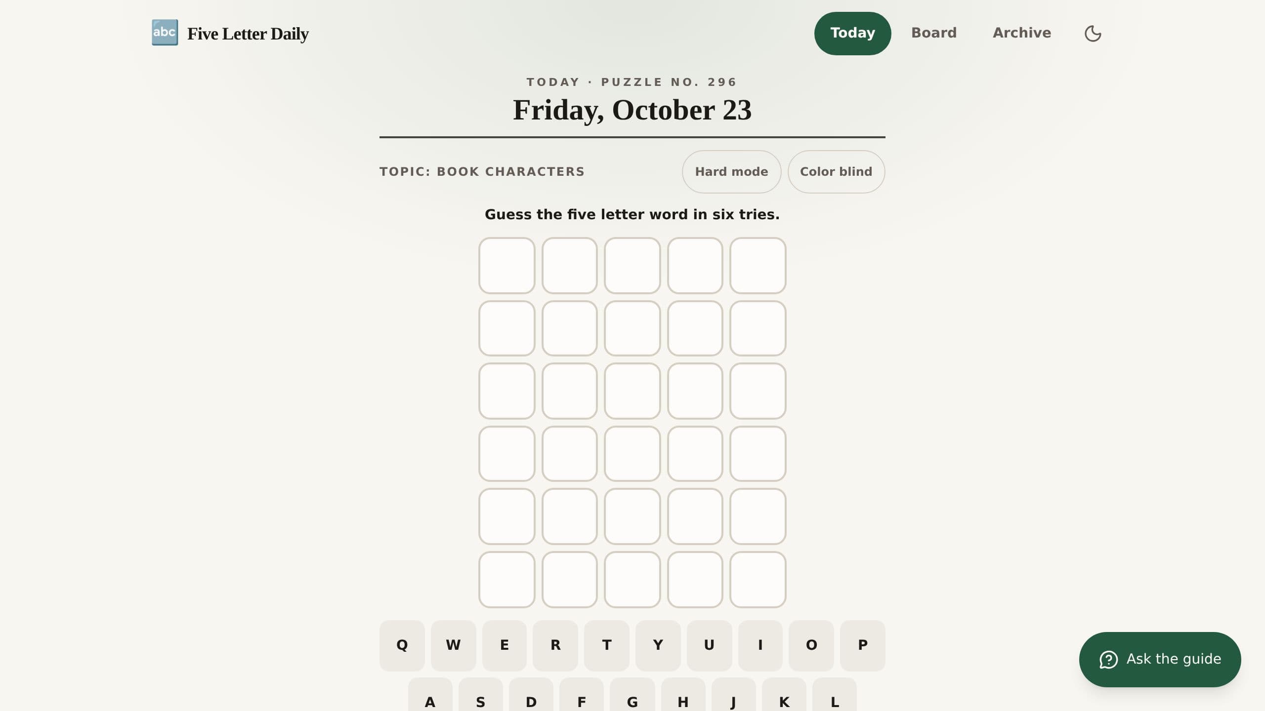 Five Letter Daily preview