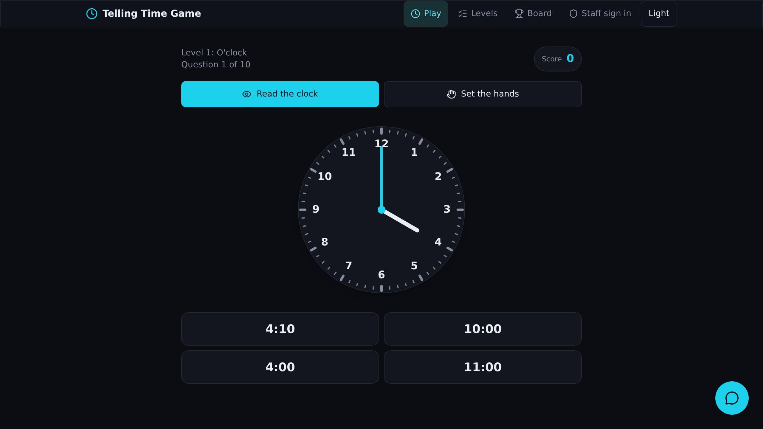 Telling Time Game preview