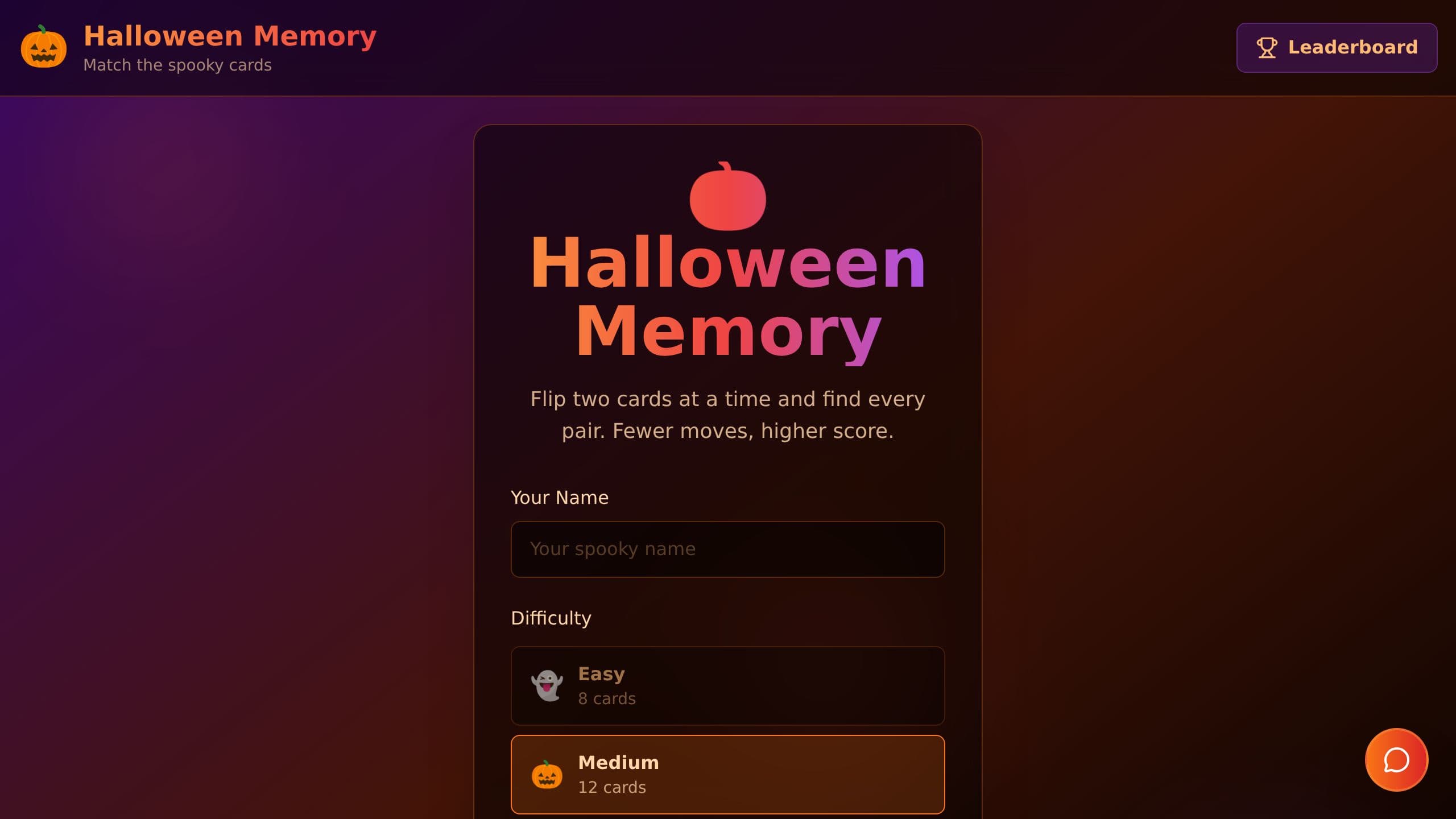 Halloween Memory Match preview