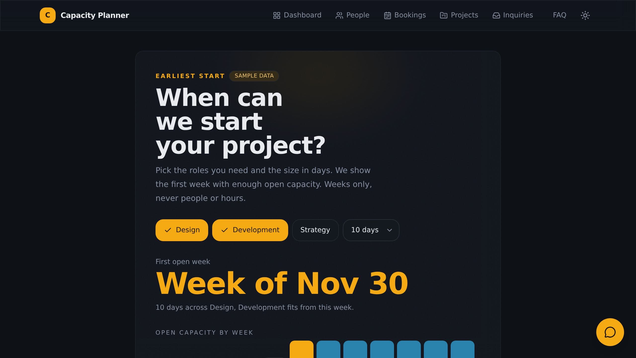 Agency Capacity Planner preview