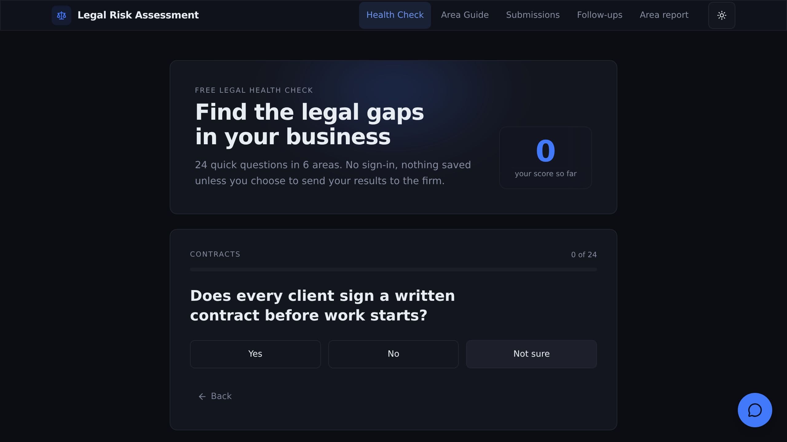 Legal Risk Assessment preview
