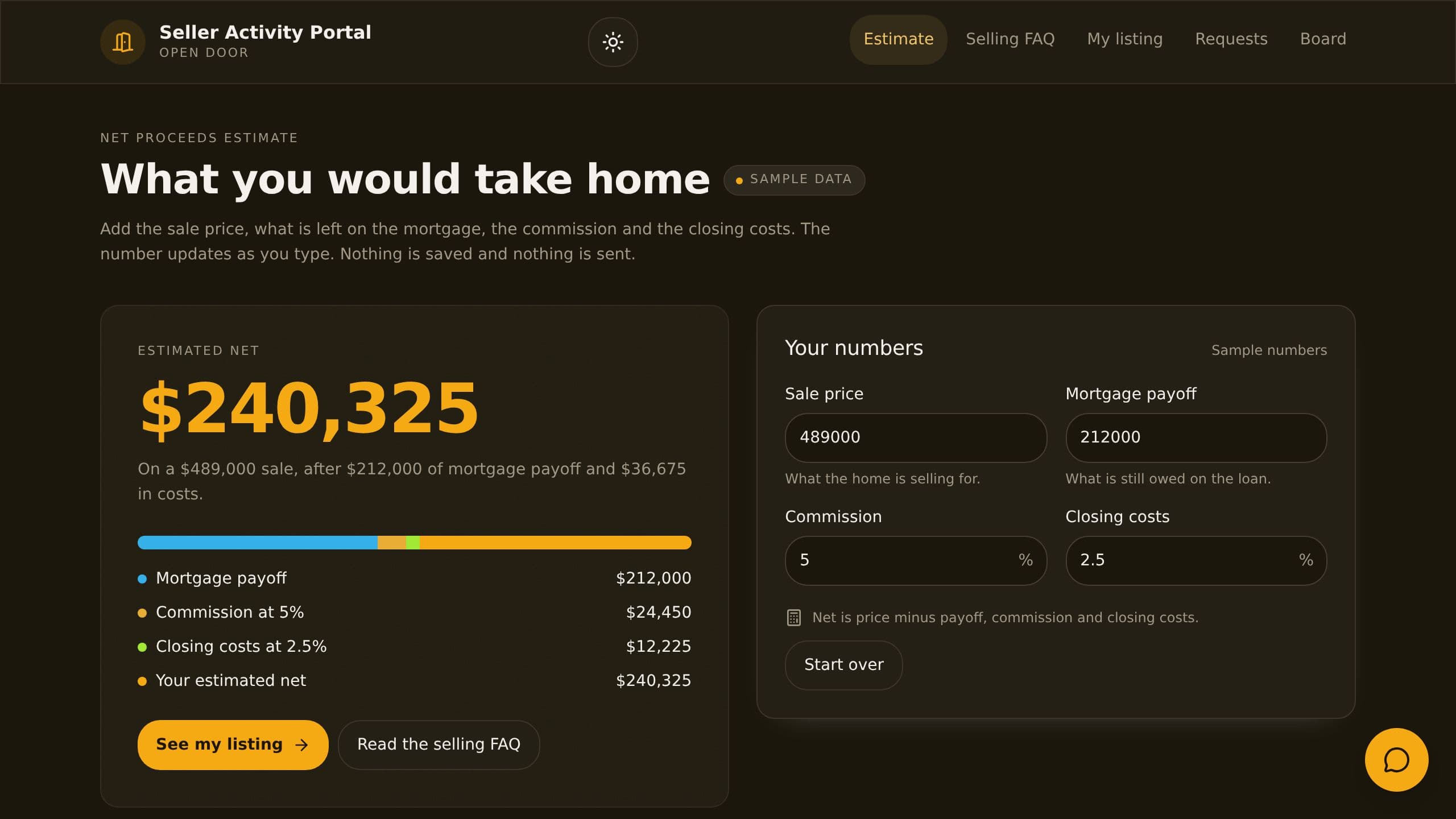 Seller Activity Portal preview